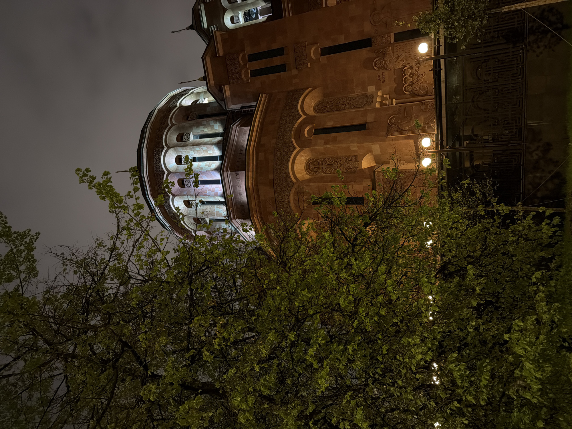 Nighttime scenes at Moscow's Armenian Cathedral documented by witness