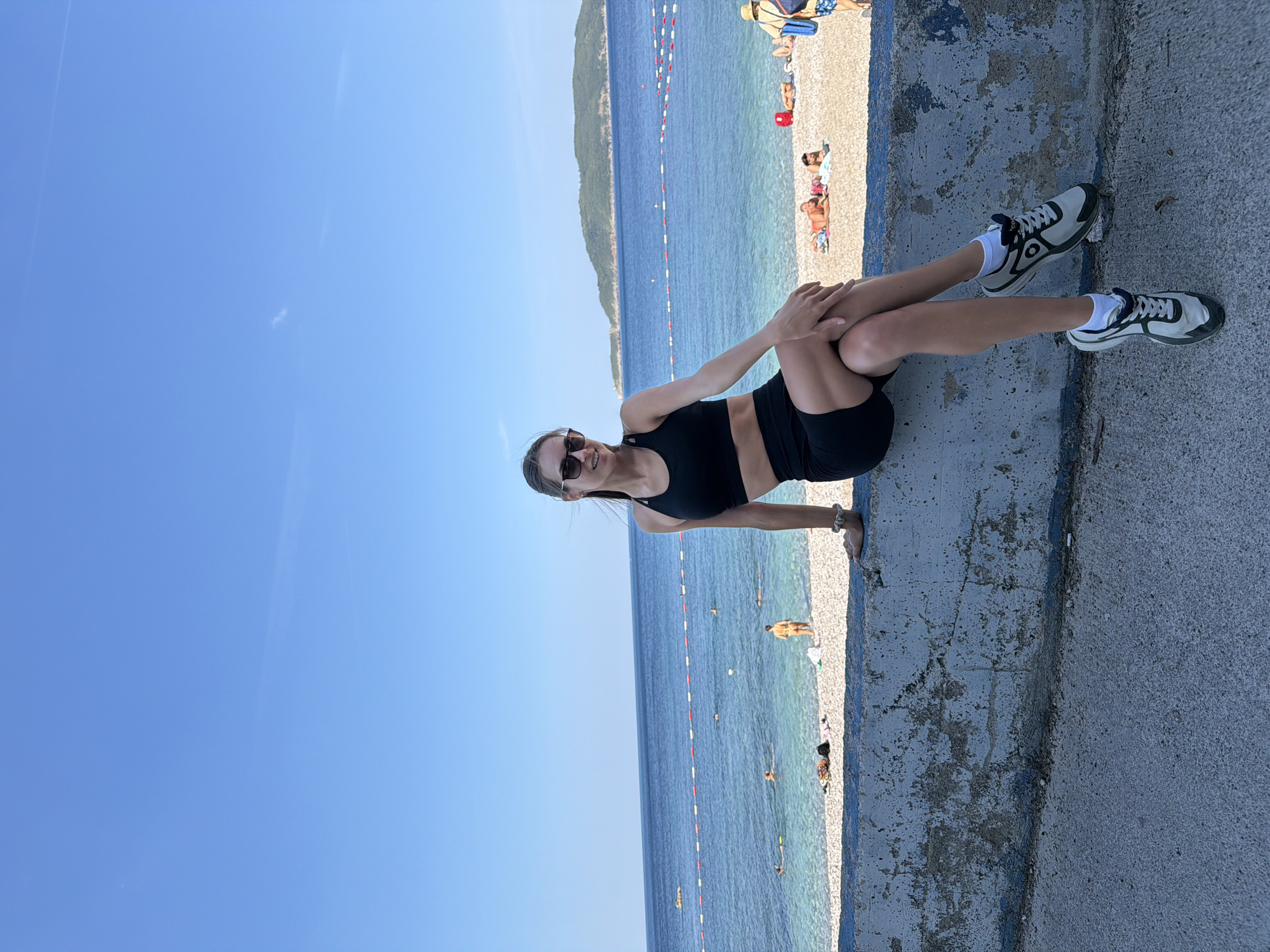 Outdoor workout and beach morning at Kamenovo, Montenegro