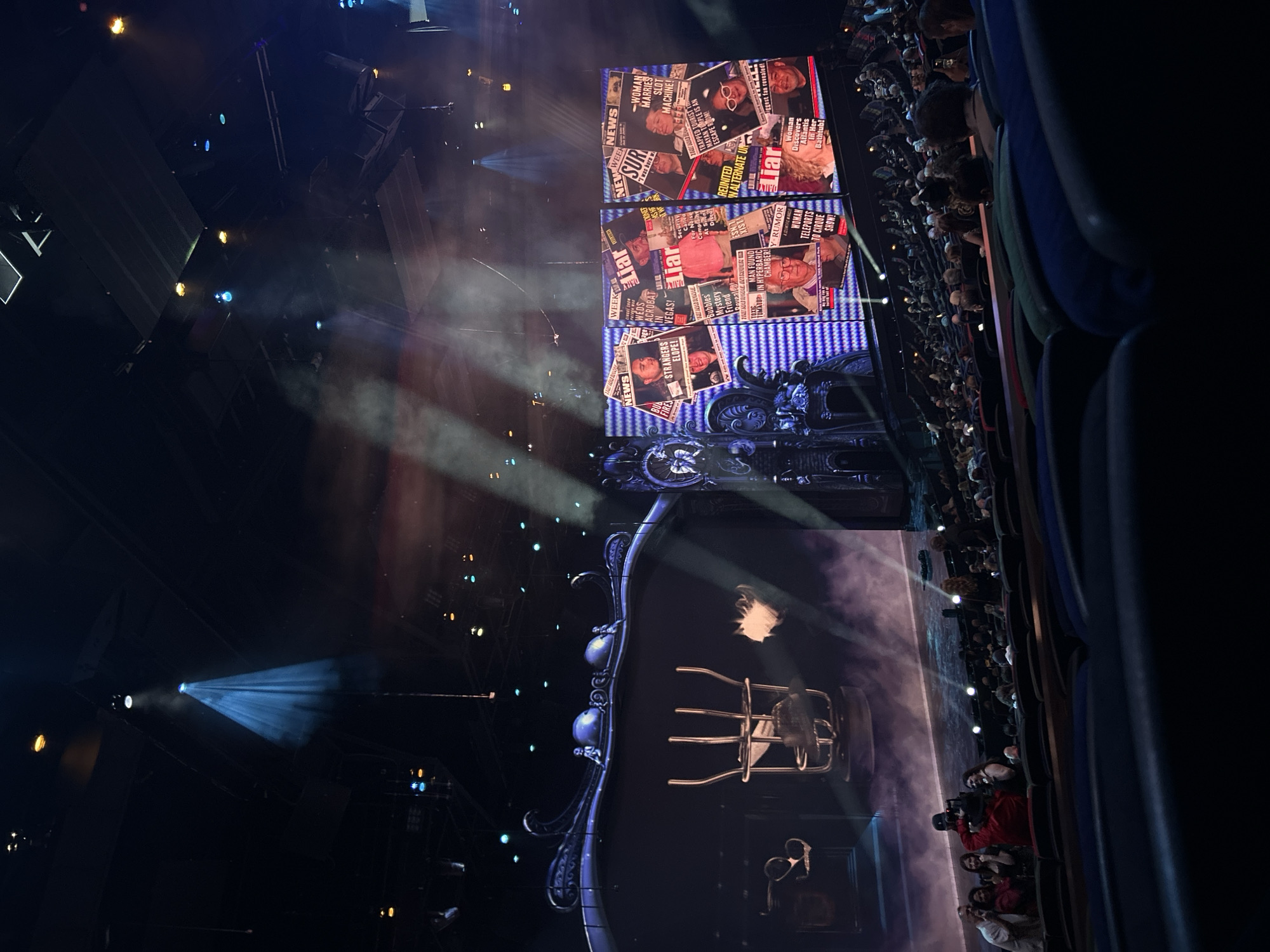 Late night stage production observed in Las Vegas