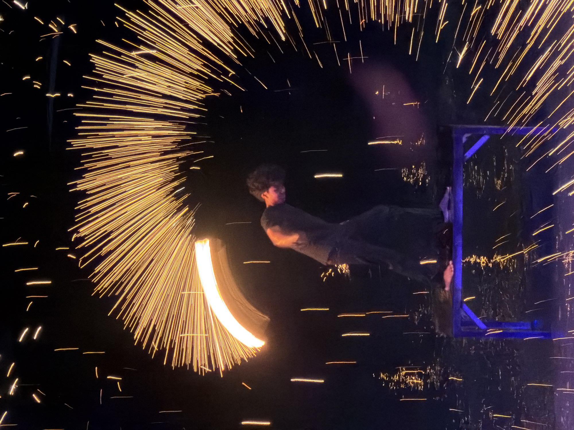 Beachfront fire show lights up Baan Bo Phut after dark
