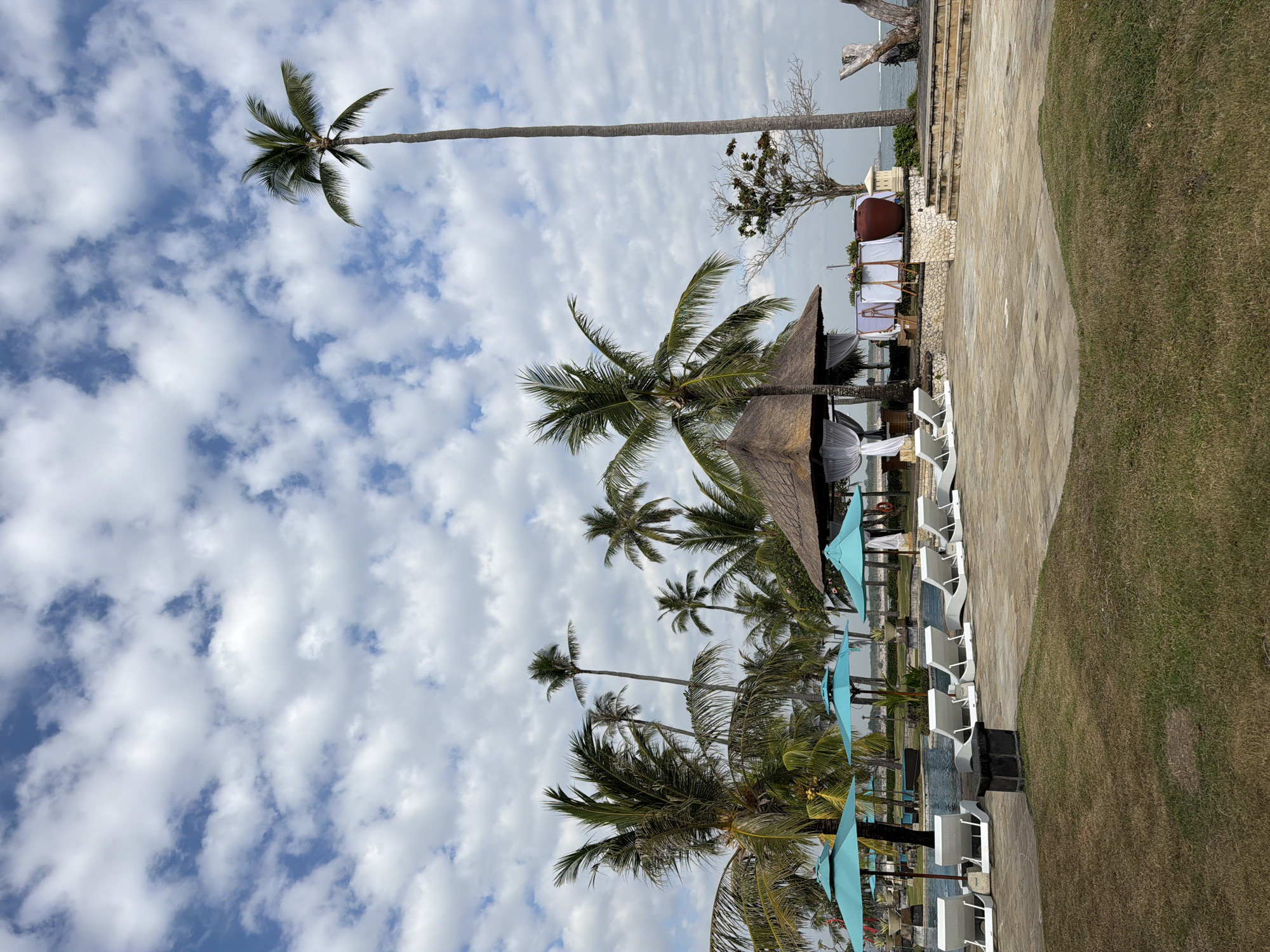 Resort scenes documented in Kuta, Indonesia during early morning
