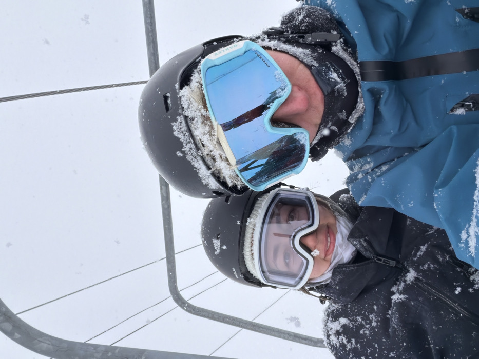 Winter sports activity observed during snowfall in Kutchan, Japan