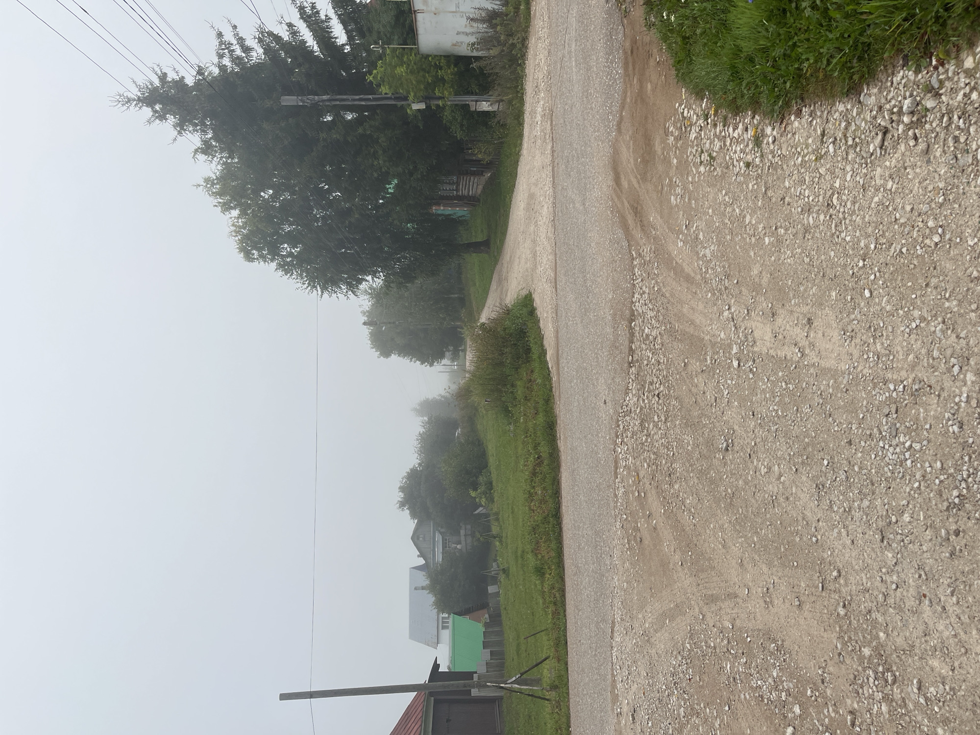Foggy morning across Blagoveshchensk's rural outskirts