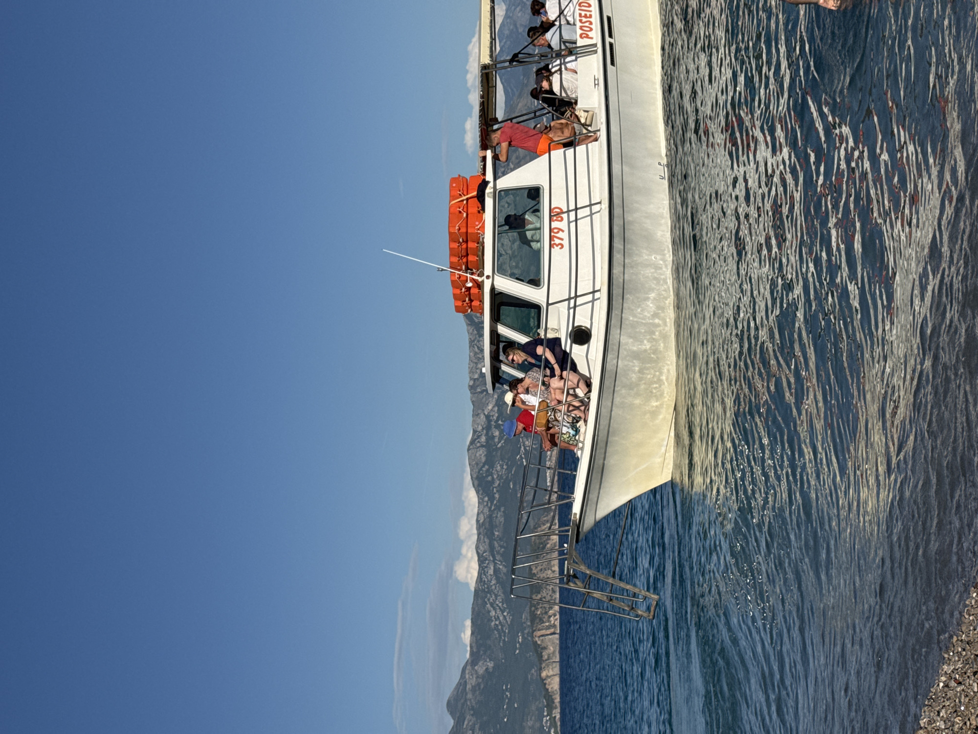 Sunny afternoon on the Adriatic coast at Prijevor, Montenegro