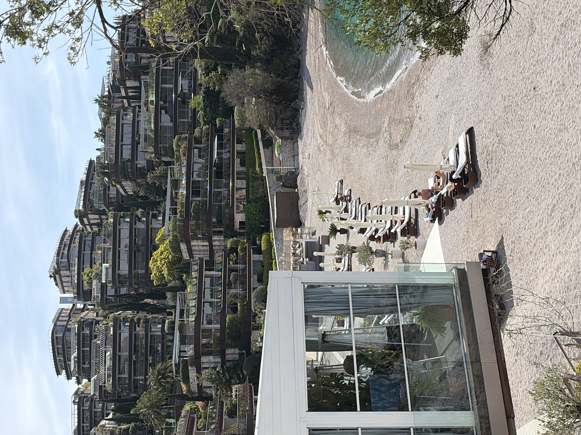 Coastal views documented from elevated position in Budva, Montenegro