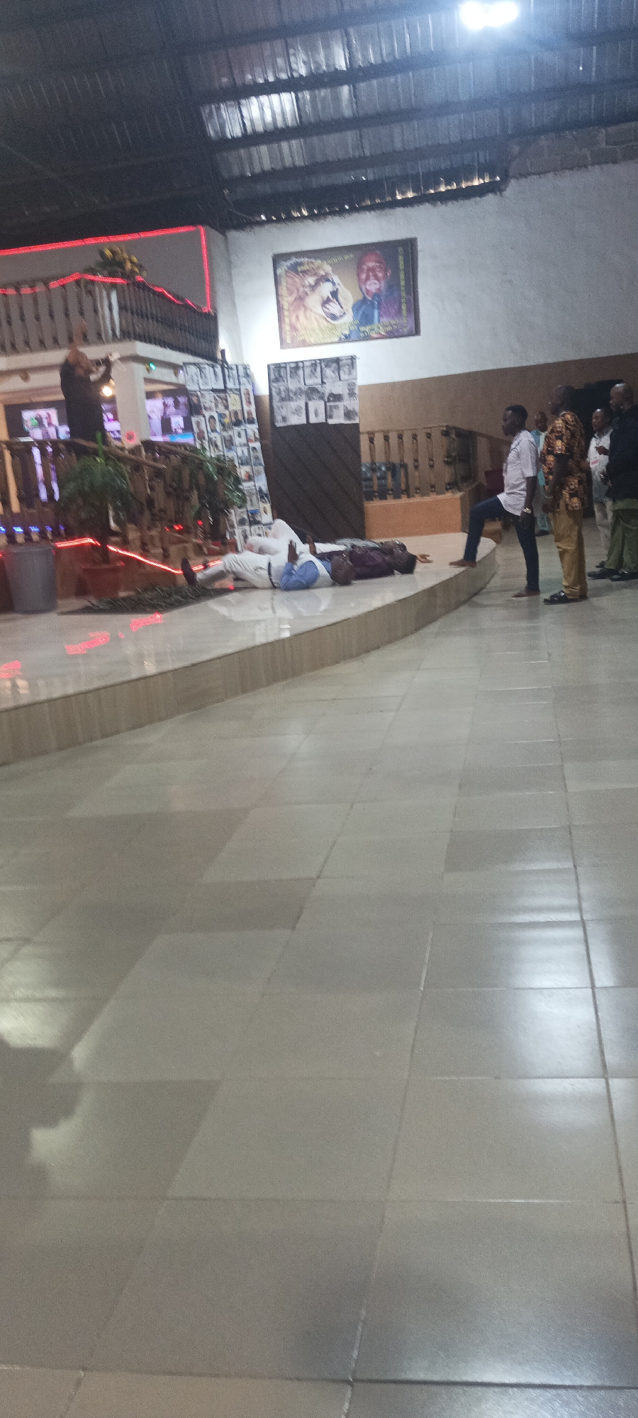 Indoor gathering documented at event hall on Rukuba Road, Nigeria