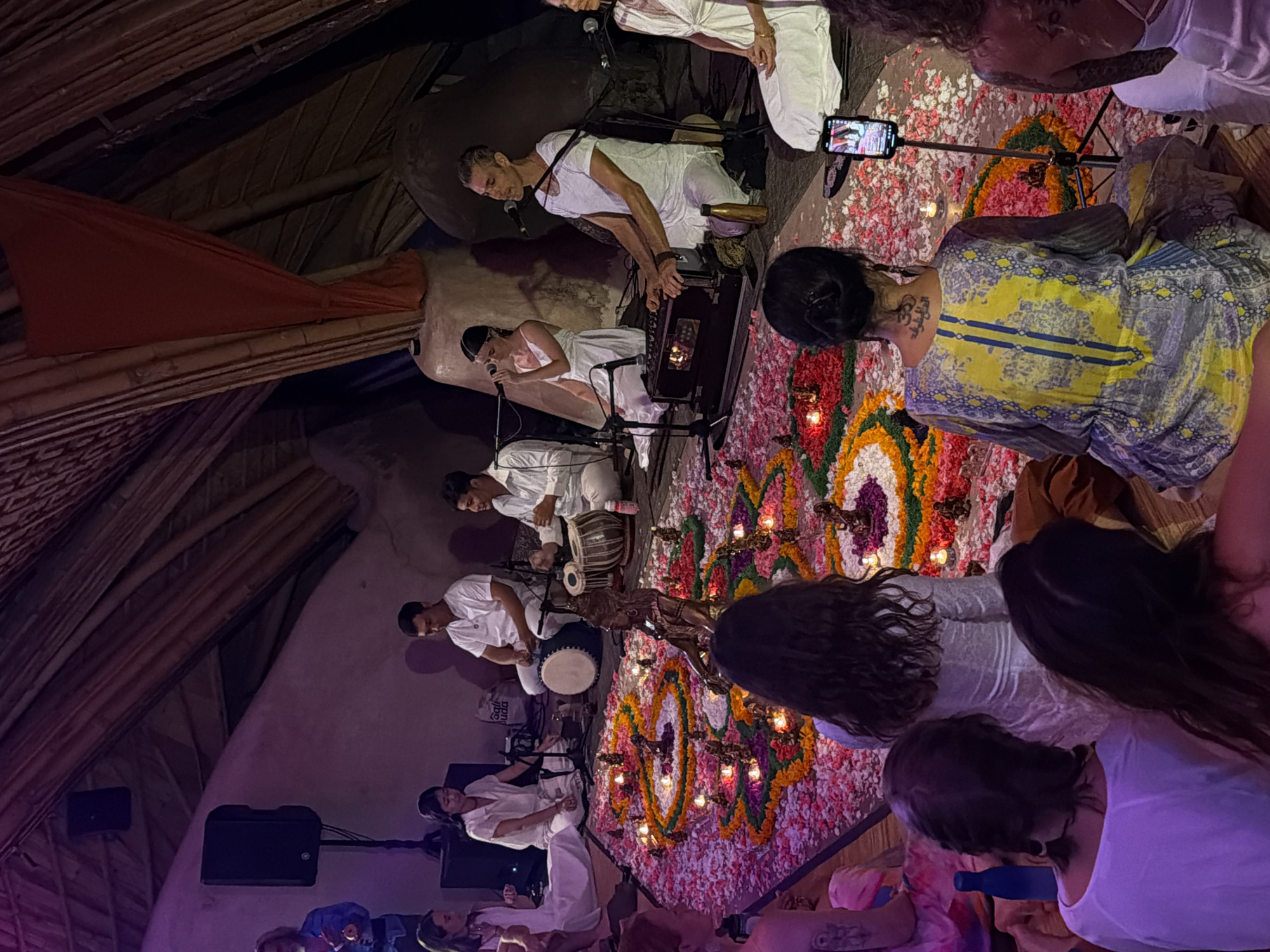 Musical performance held in traditional Balinese building in Ubud