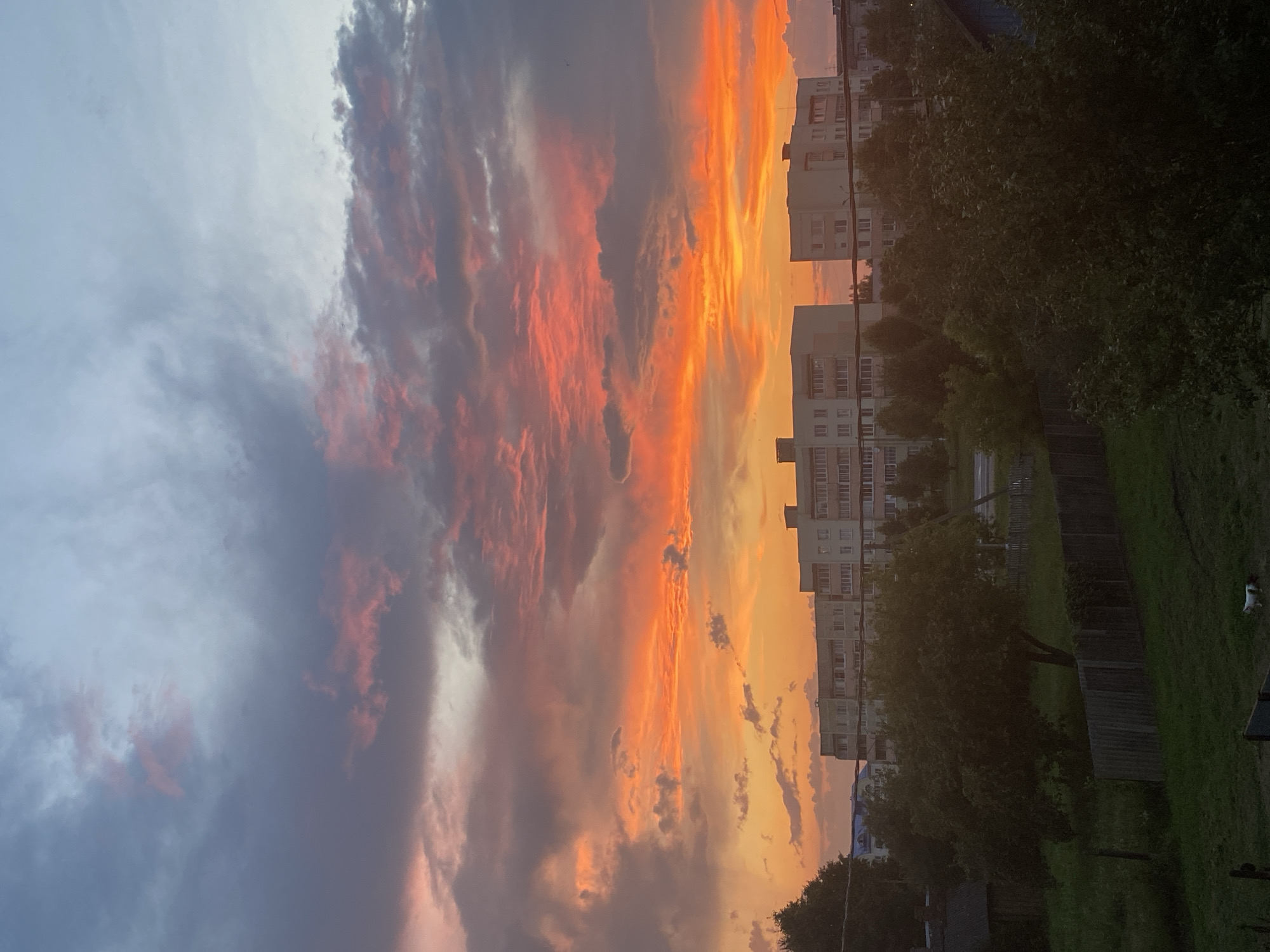 Dramatic sunset sky over Krupki, Belarus