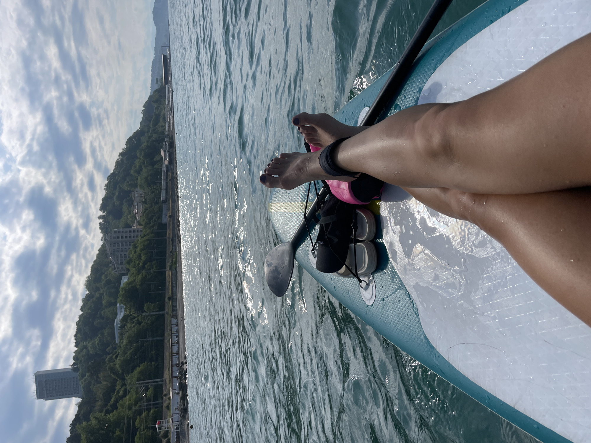 Dawn water sports activity documented along Sochi's Black Sea coast