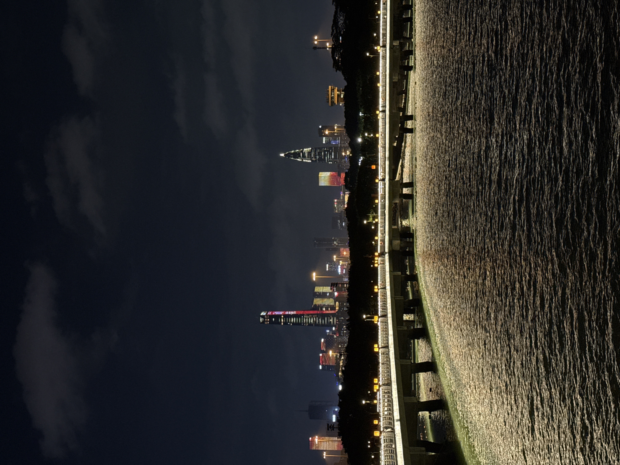 Nanshan District waterfront skyline captured at night
