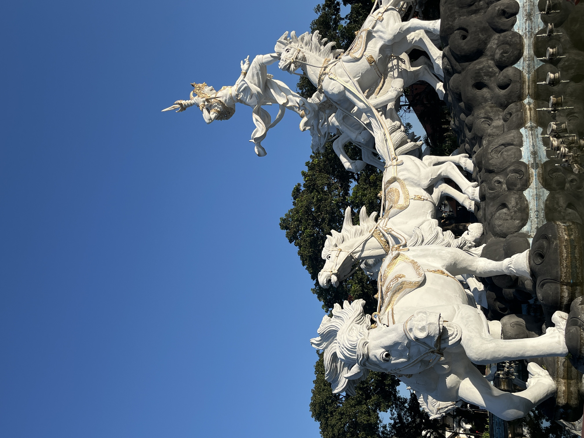 Kuta's Grand Dewa Ruci statue seen from multiple angles