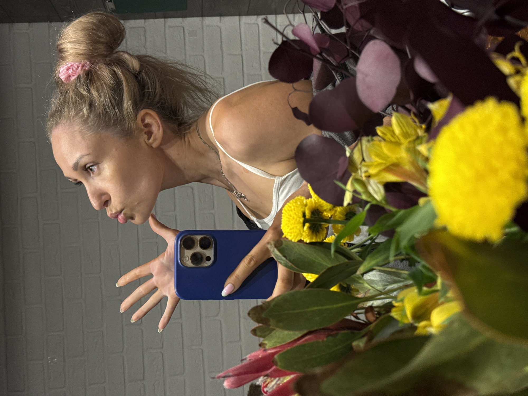 Woman takes selfies around Chaikovsky, Russia