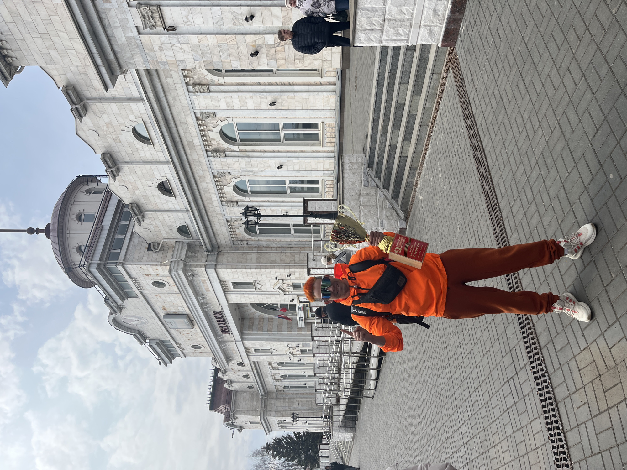 Person in orange hoodie spotted at Izhevsk landmarks