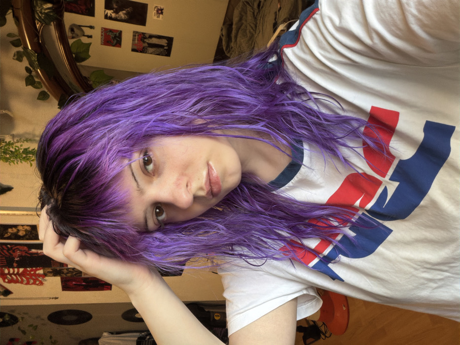 Purple-haired individual observed in rural Russian villages