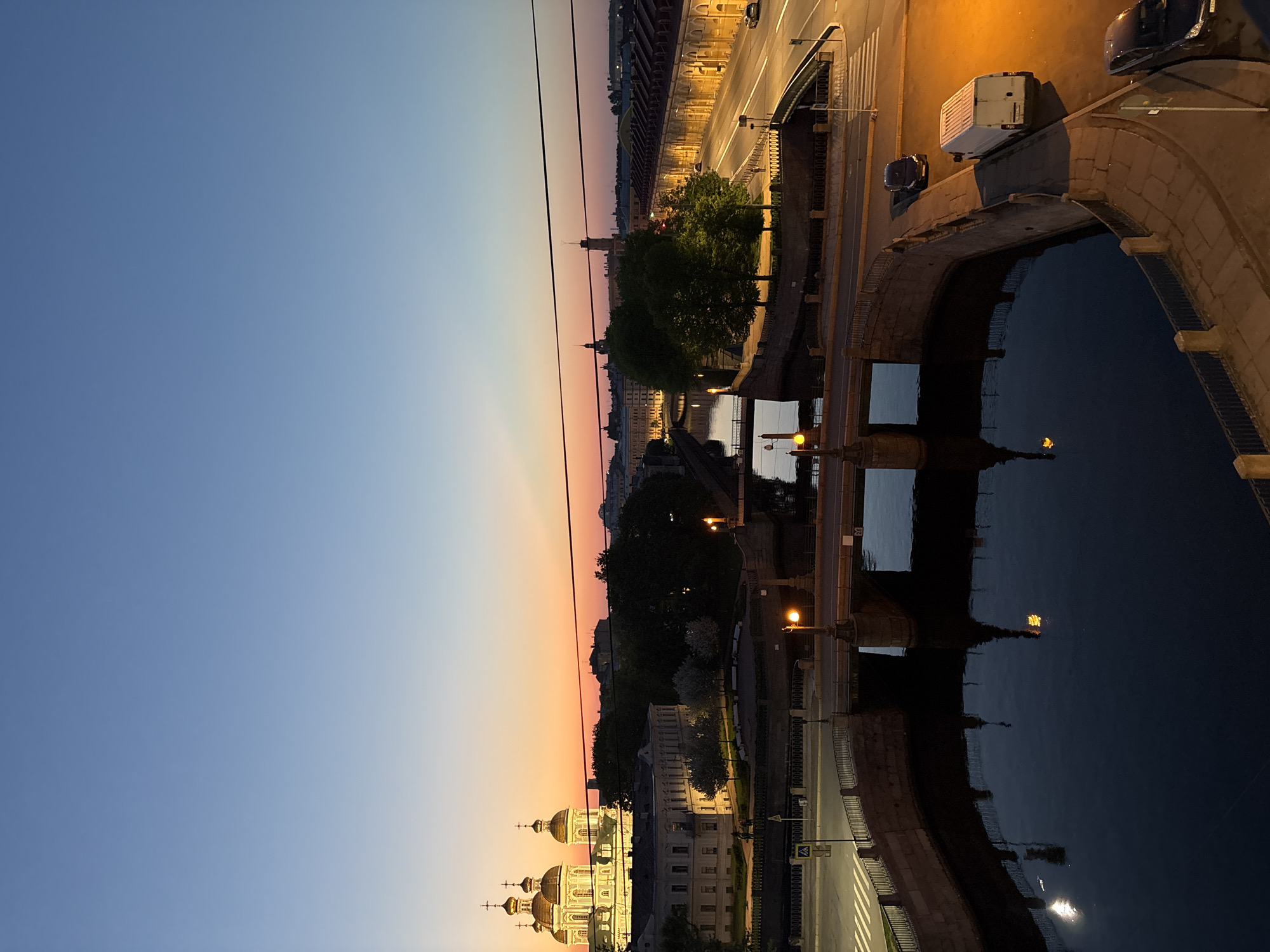Twilight canal views captured in historic Saint Petersburg district