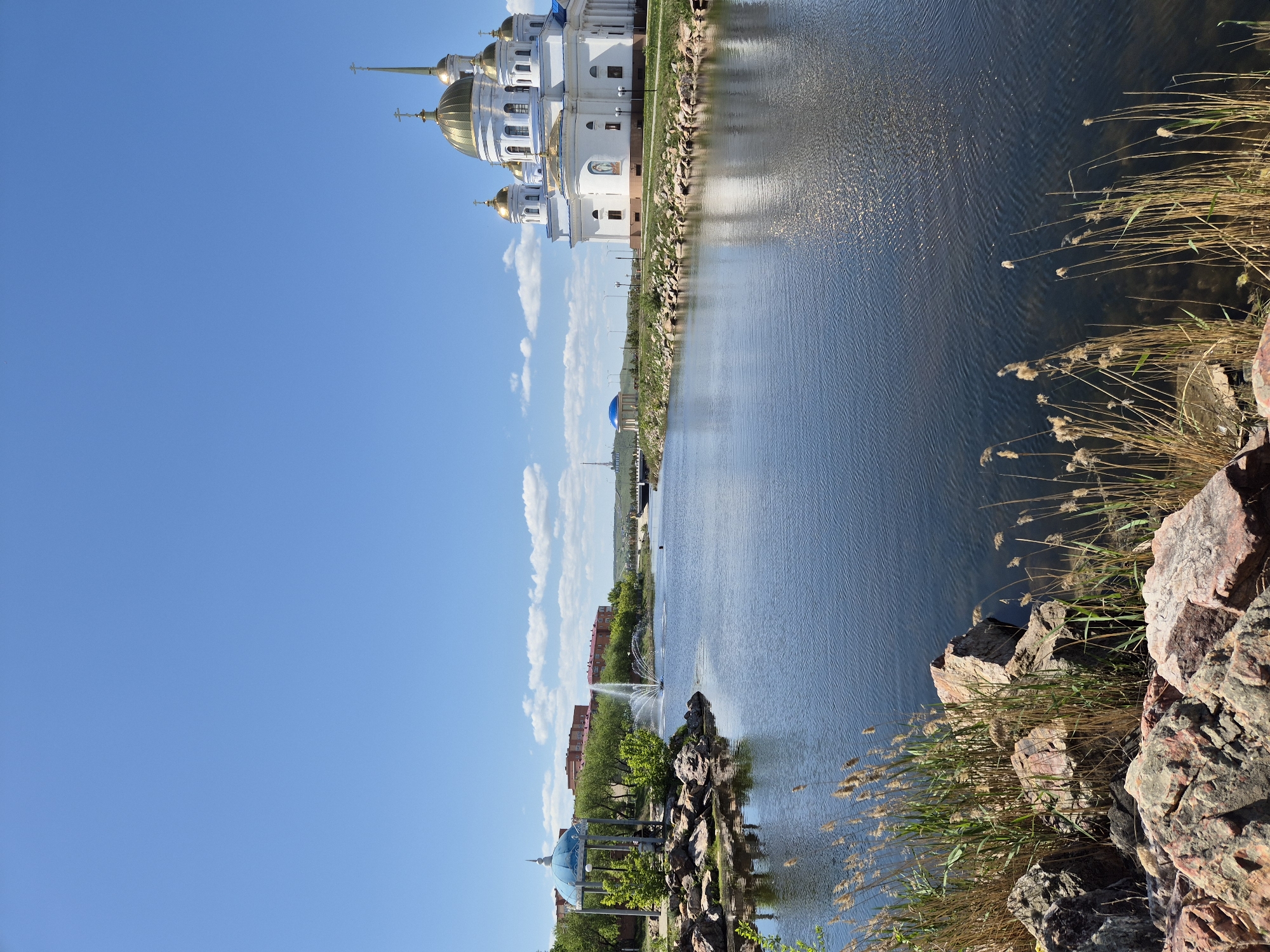 Morning moments captured in Kokshetau featuring cathedral views, playful photography