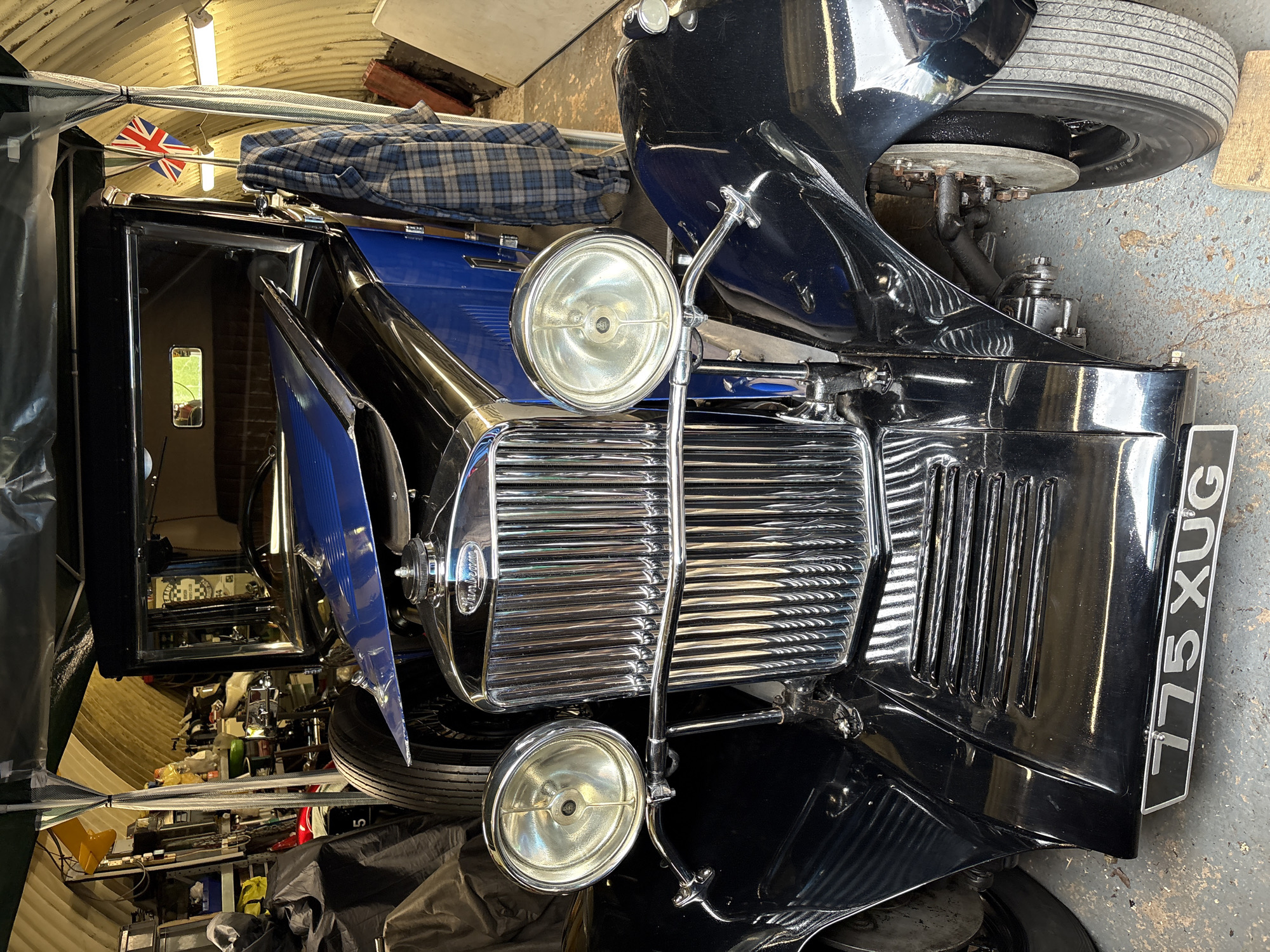 Vintage car spotted in Pulverbatch garage