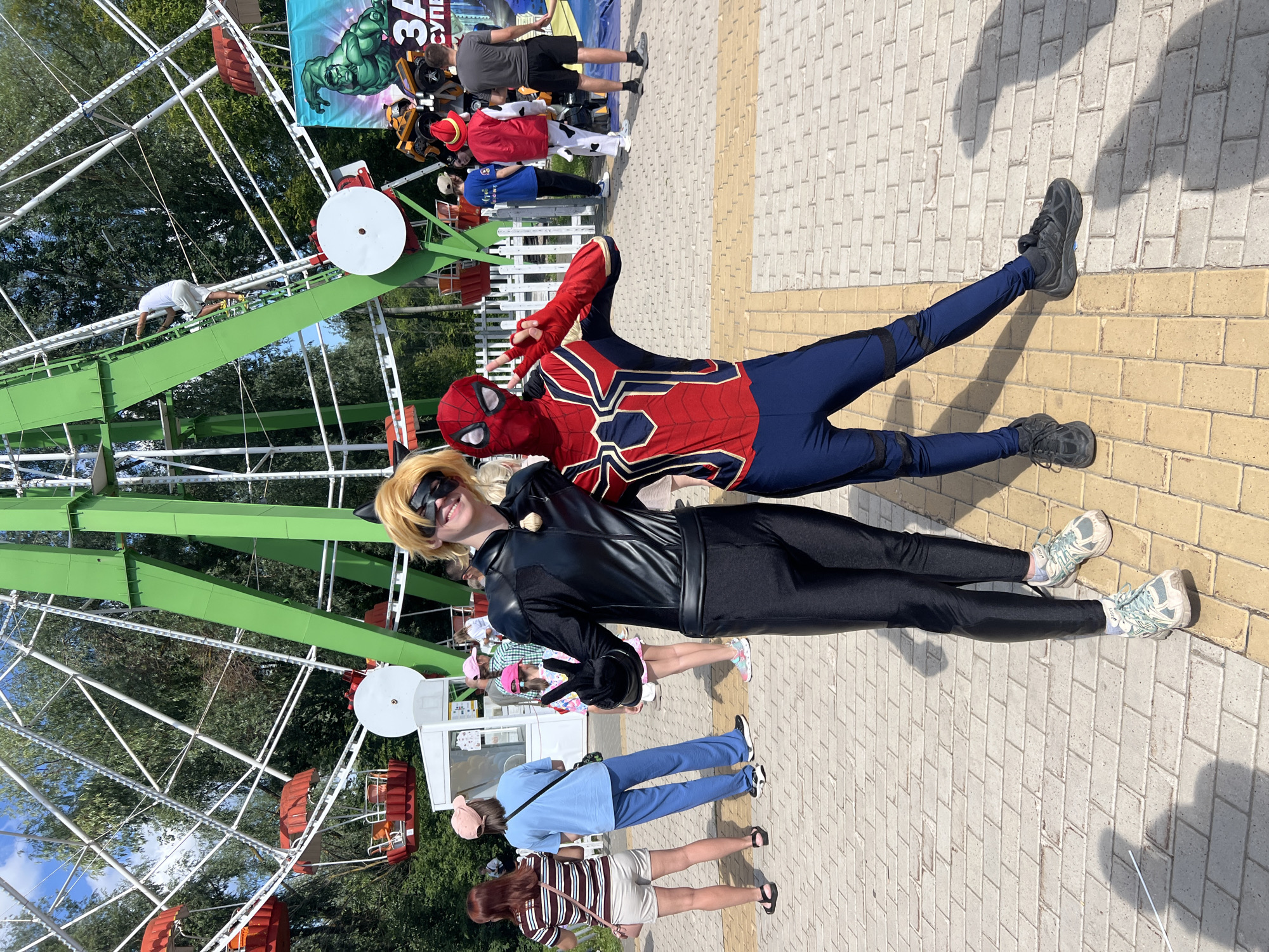 Costumed characters and outdoor activities at Cheboksary summer festival