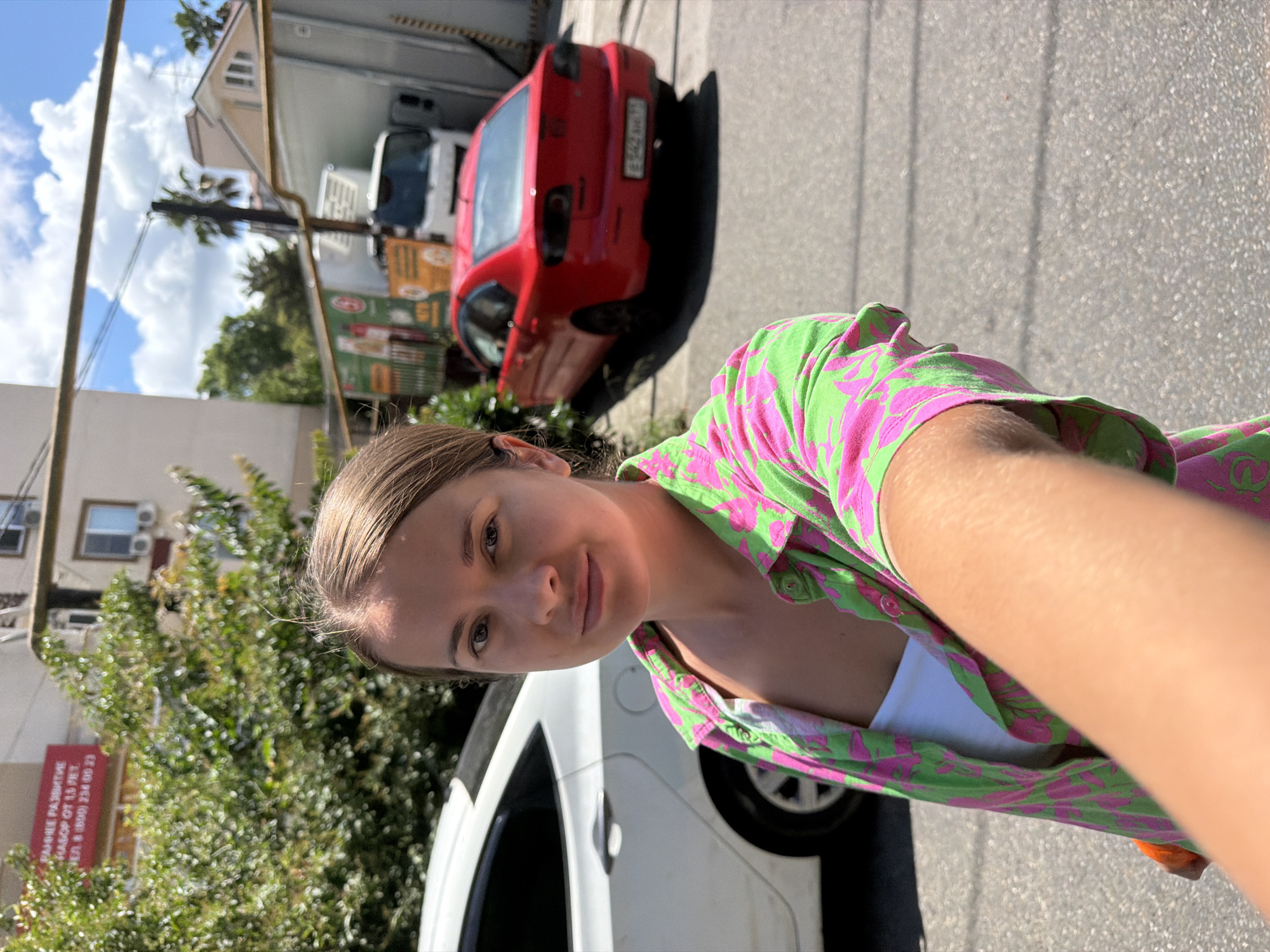 Sochi neighborhood street scene, selfies and local details