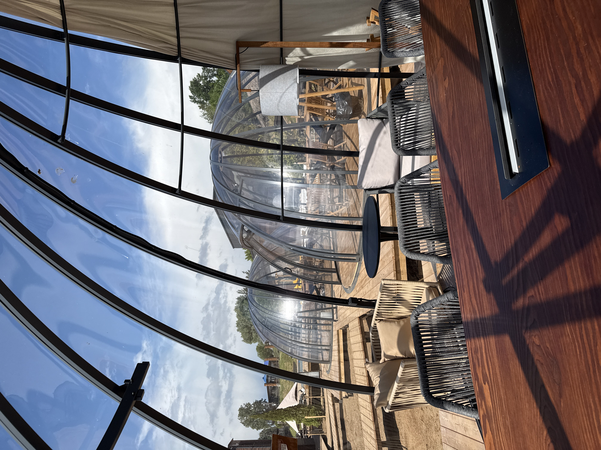 Transparent dome dining pods spotted along Votkinsk waterfront