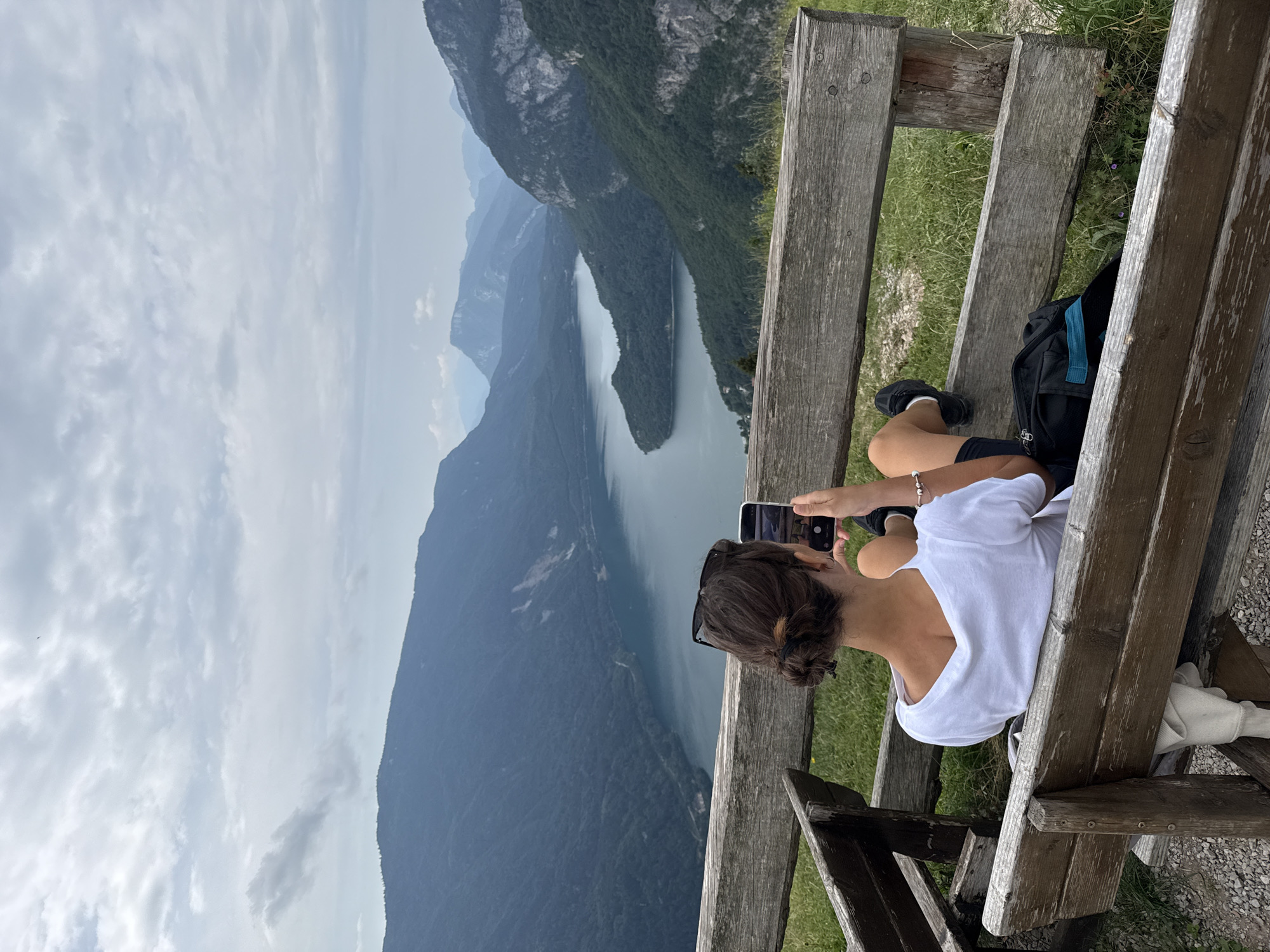 Lakeside morning at Molveno's scenic hillside overlook