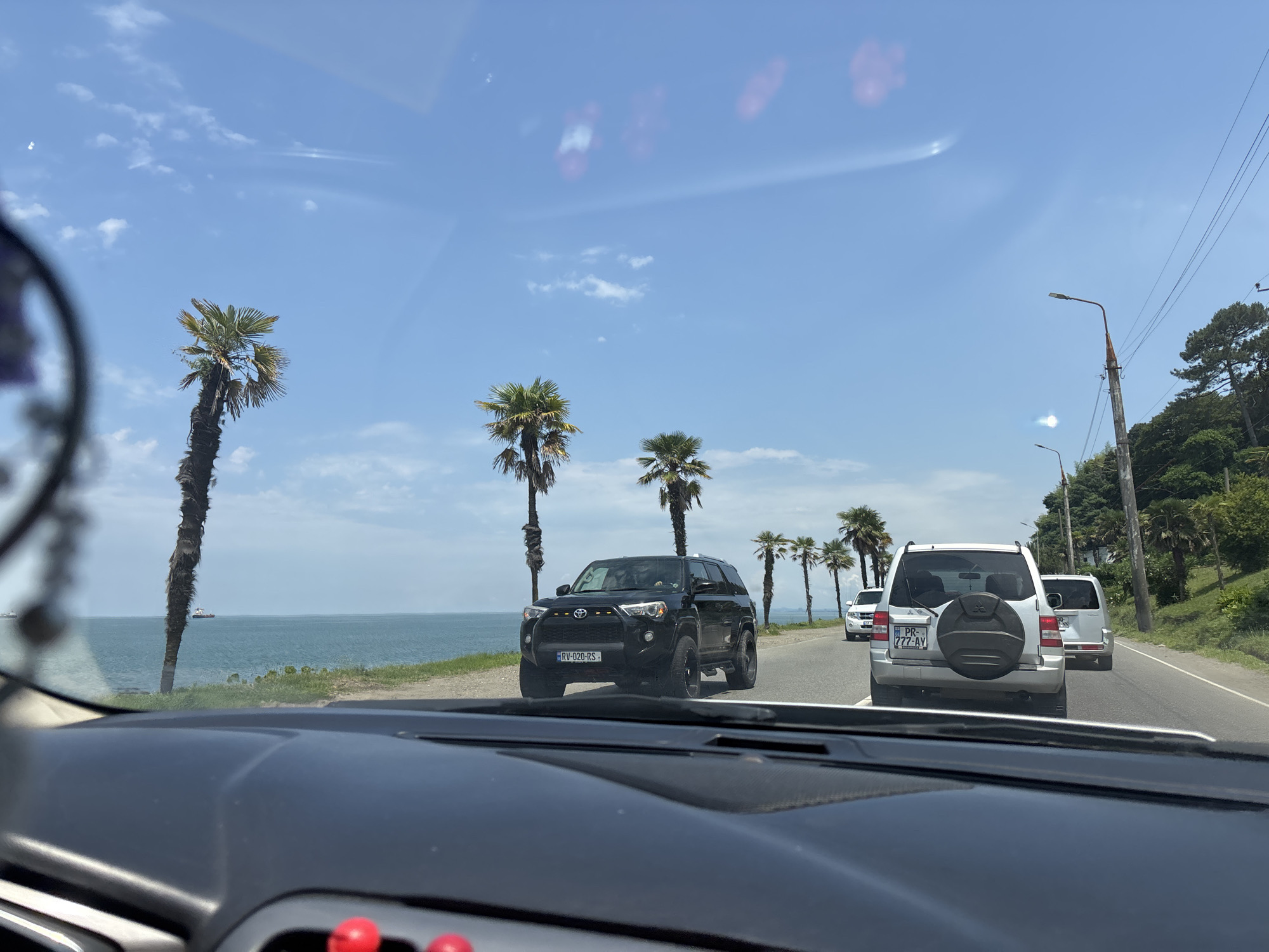 Morning drive through Batumi's sunny coastal streets