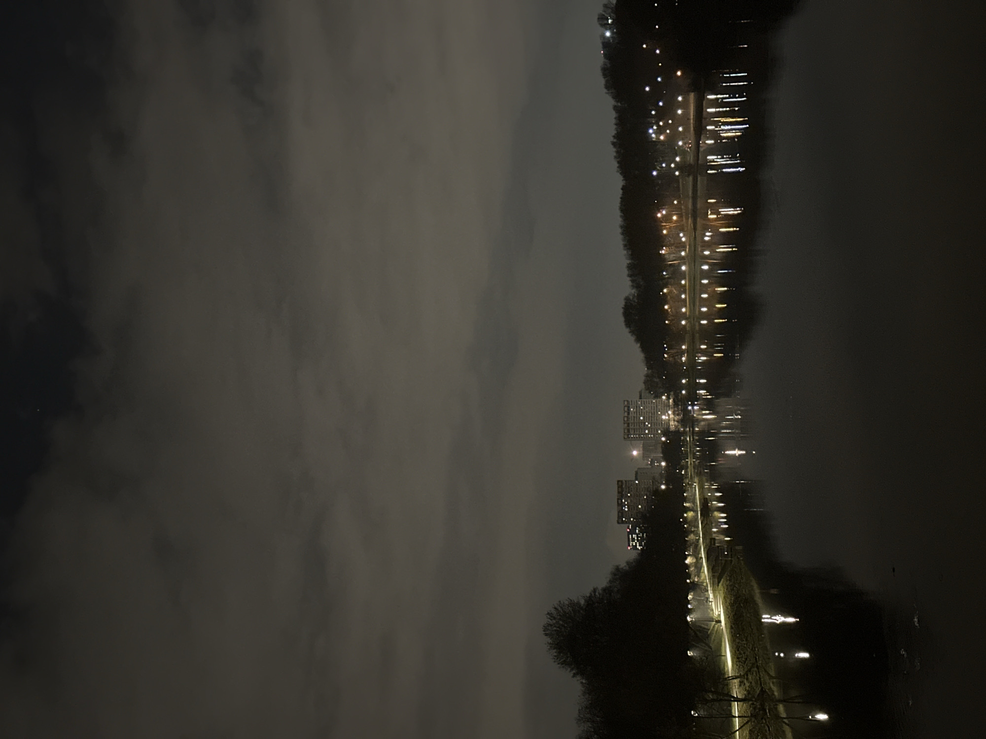 Nighttime waterway scenes captured in Moscow