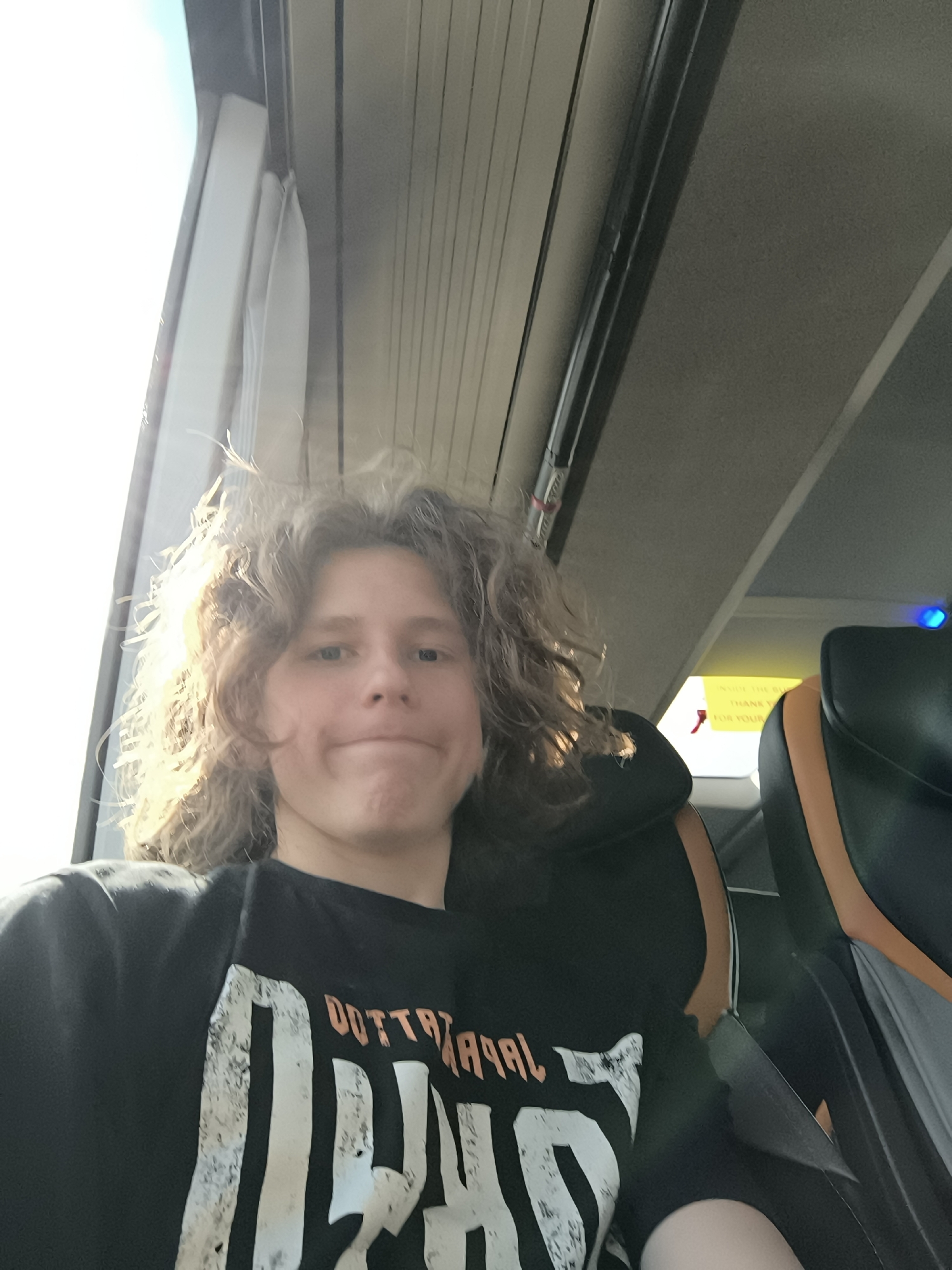 Bus passenger and highway views captured in La Grand-Croix