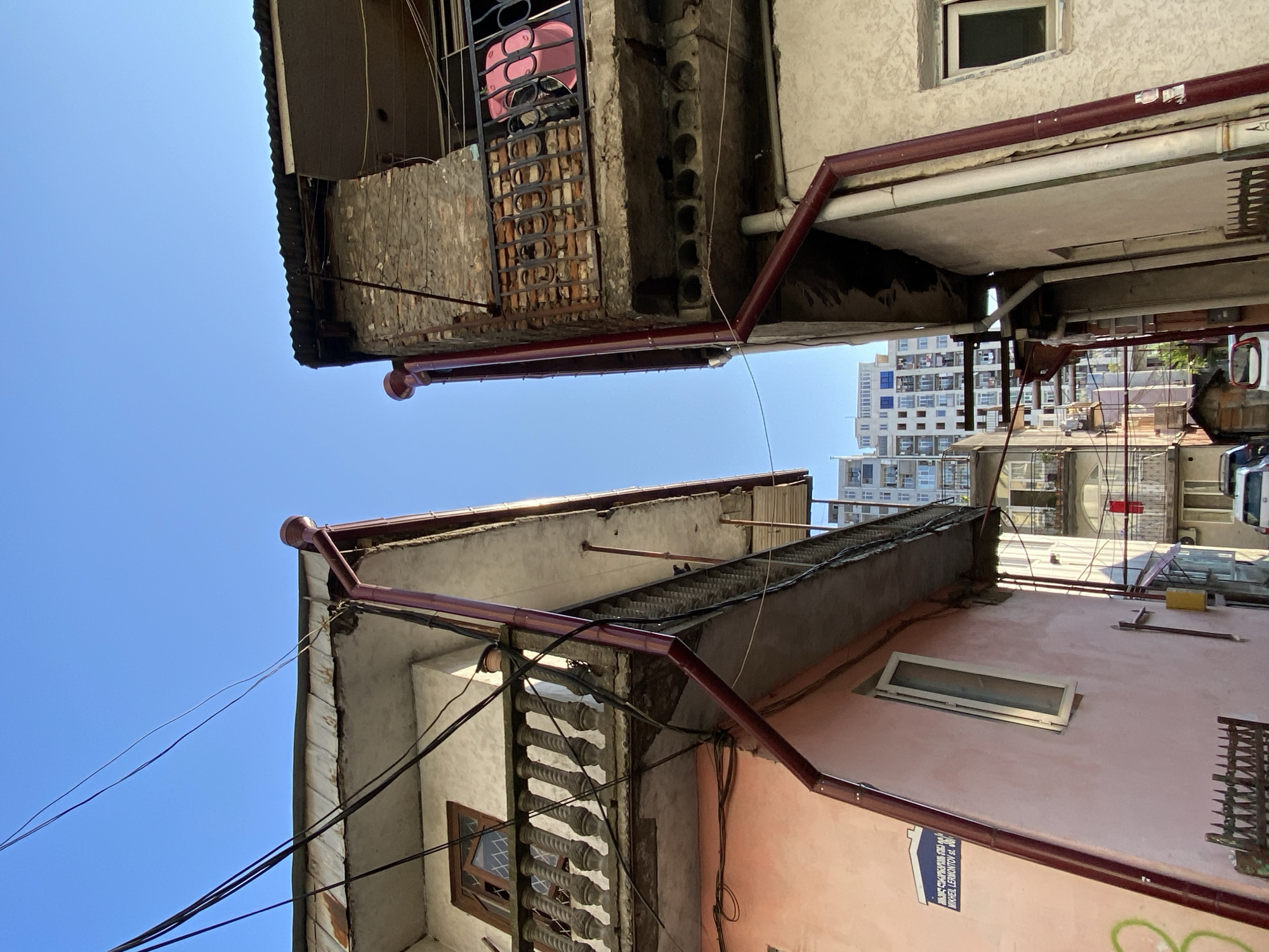 Street-level life in Batumi's older residential quarters