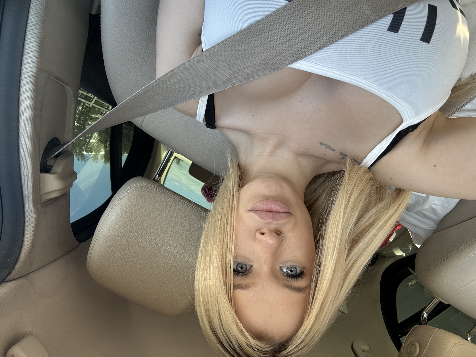 Quick selfie-style shots inside a car in Saint Petersburg