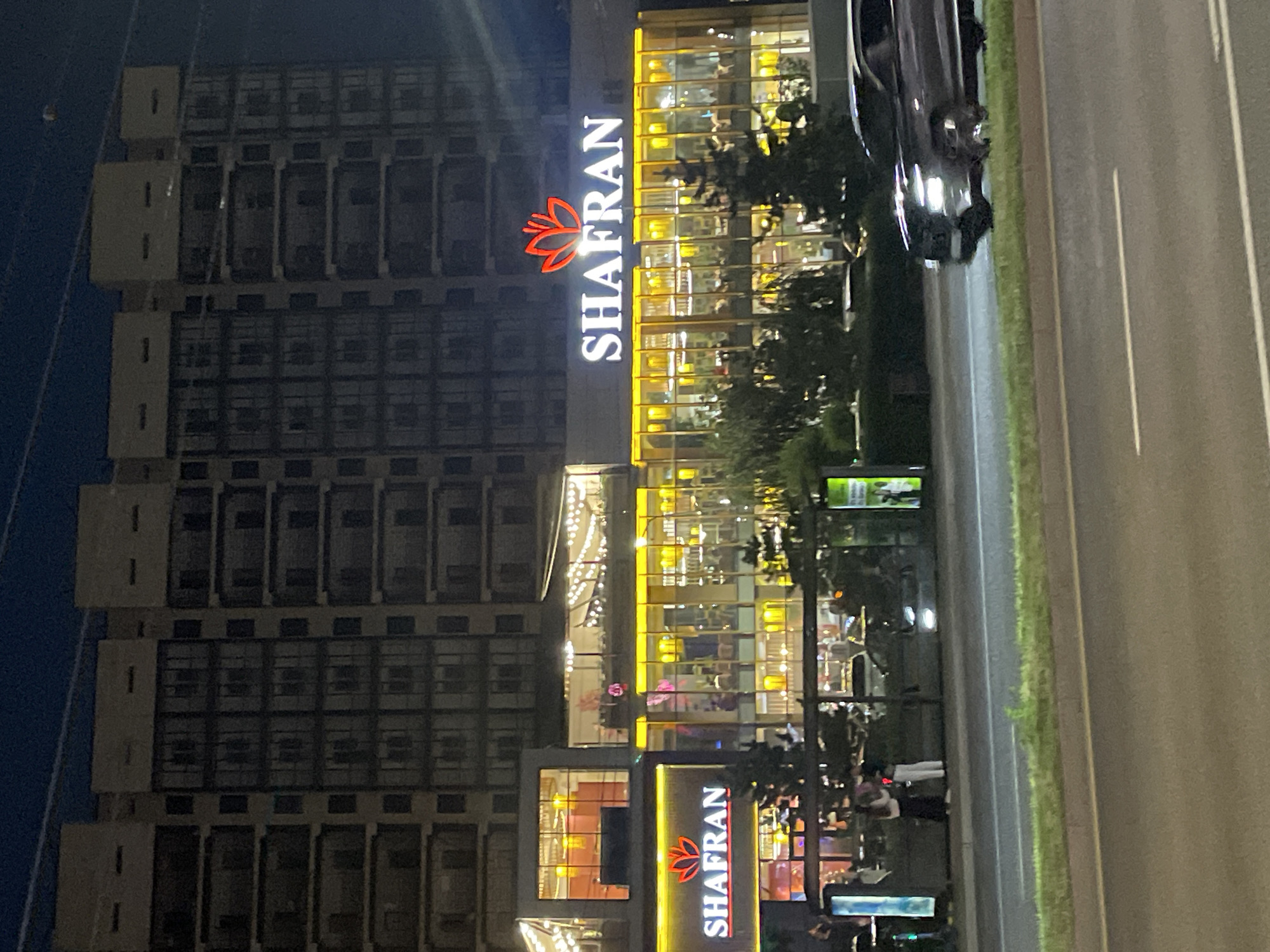 Almaty city streets alive on a busy Saturday night