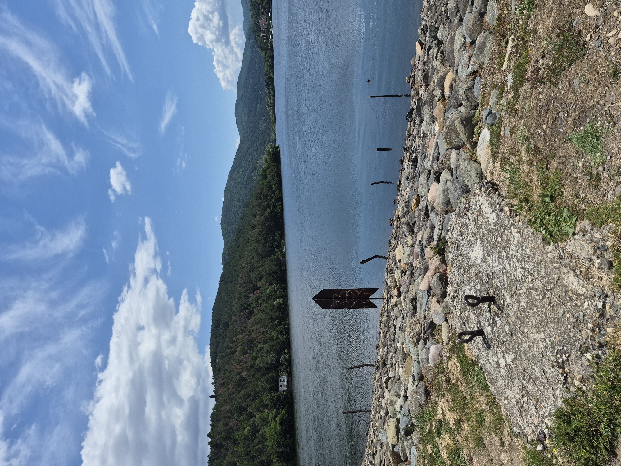 Pancharevo Lake and dam area captured on a calm summer morning