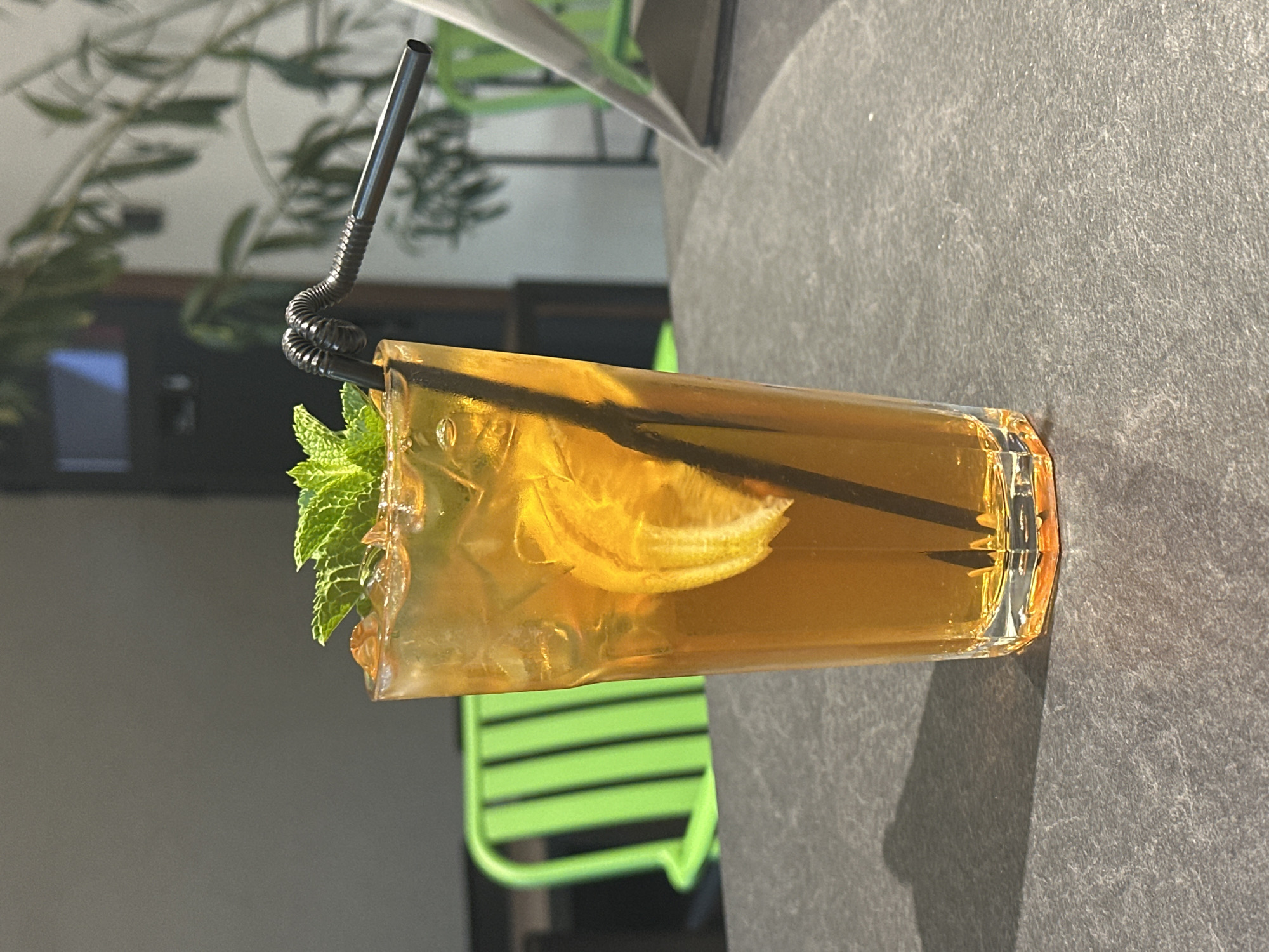 Inside a Bishkek café: drinks, coffee gear, and ambiance
