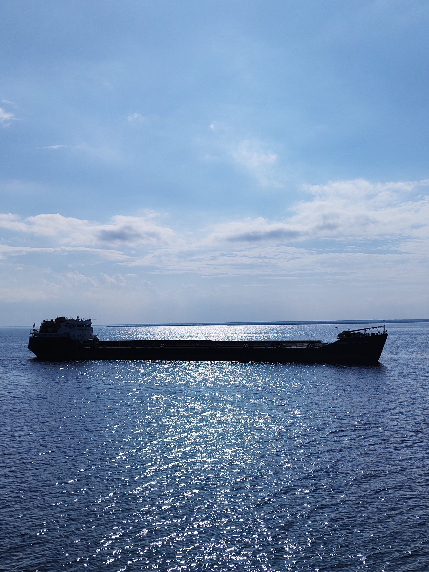 Ship observed on waterway near Bol'shie Mkhi, Russia