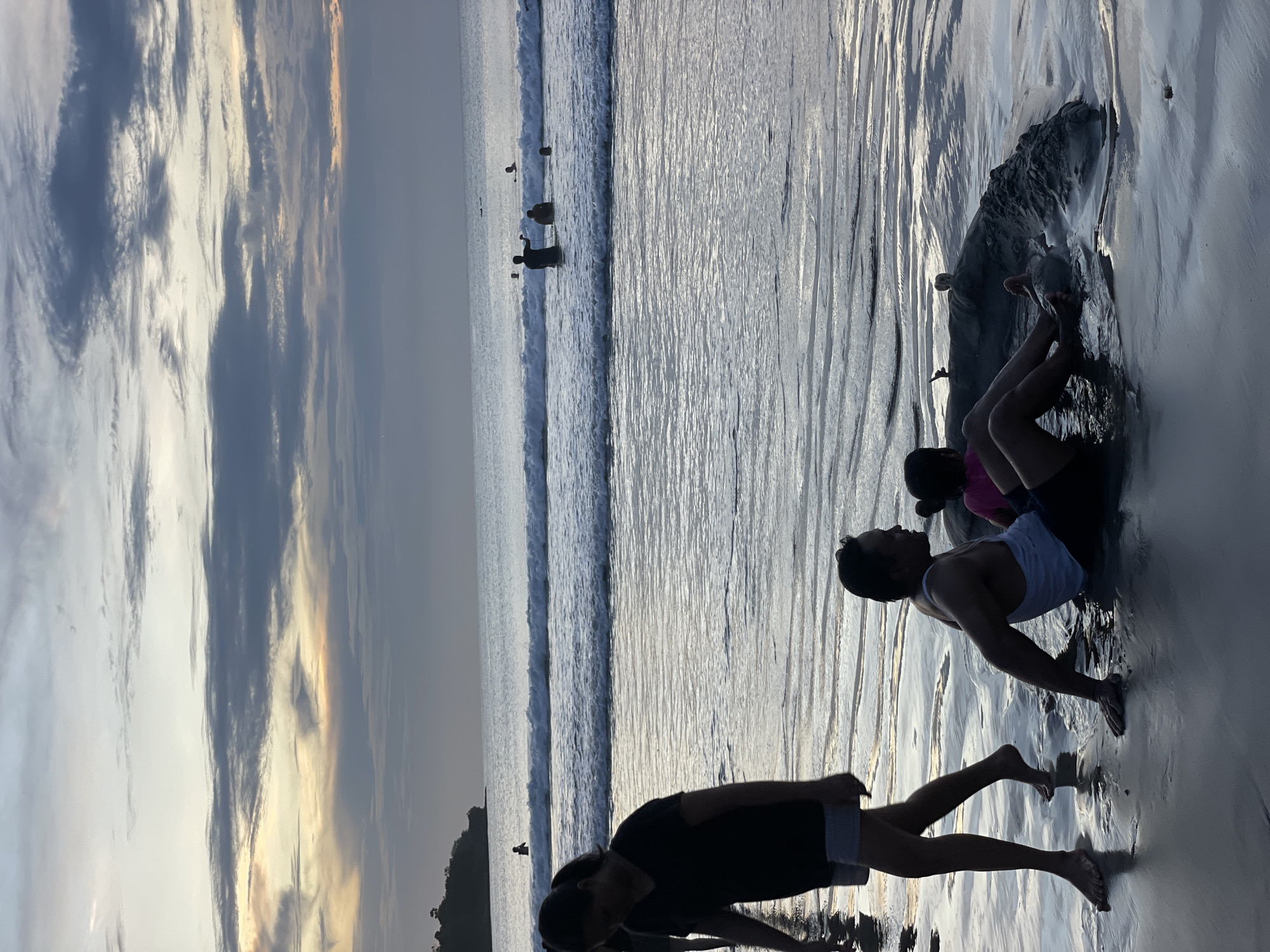 Evening beach activities captured at Kuta Selatan tourist destination