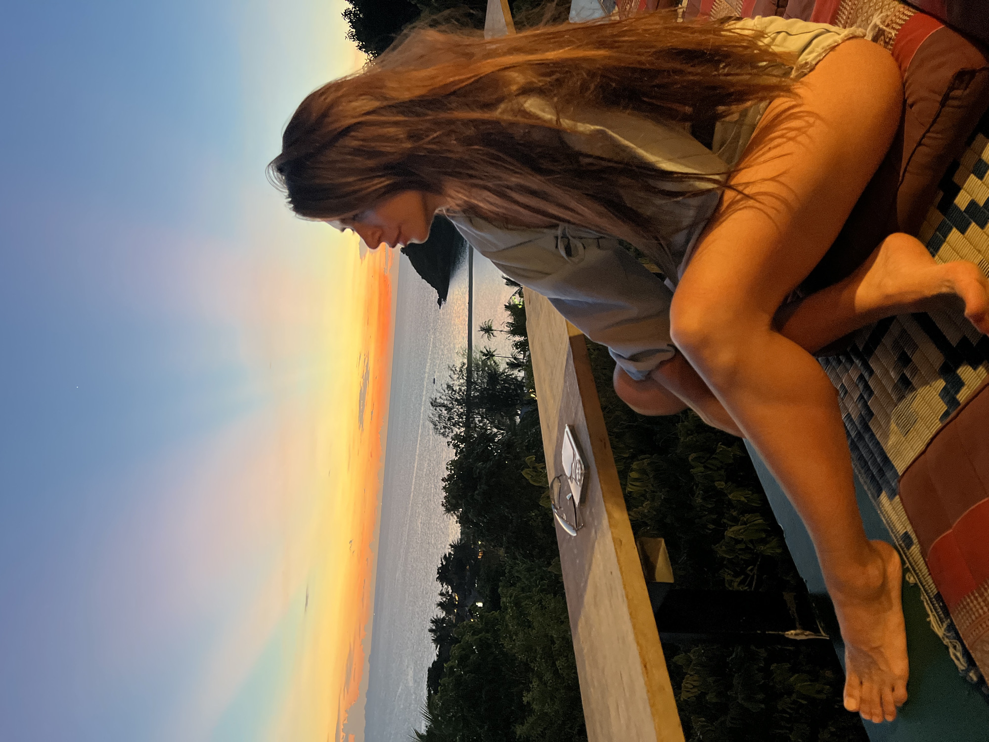 Golden hour on Koh Phangan, balconies and ocean views