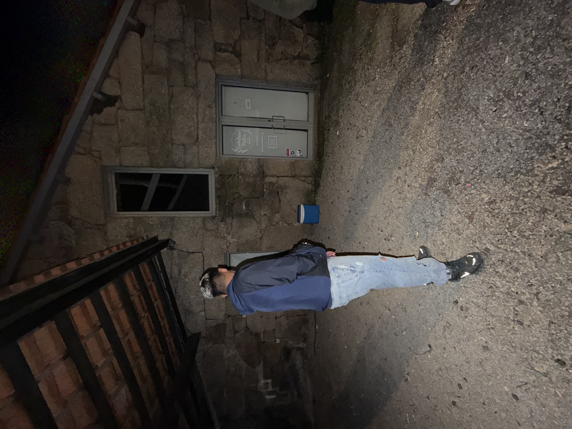 Young men gather for nighttime social gathering in Portugal