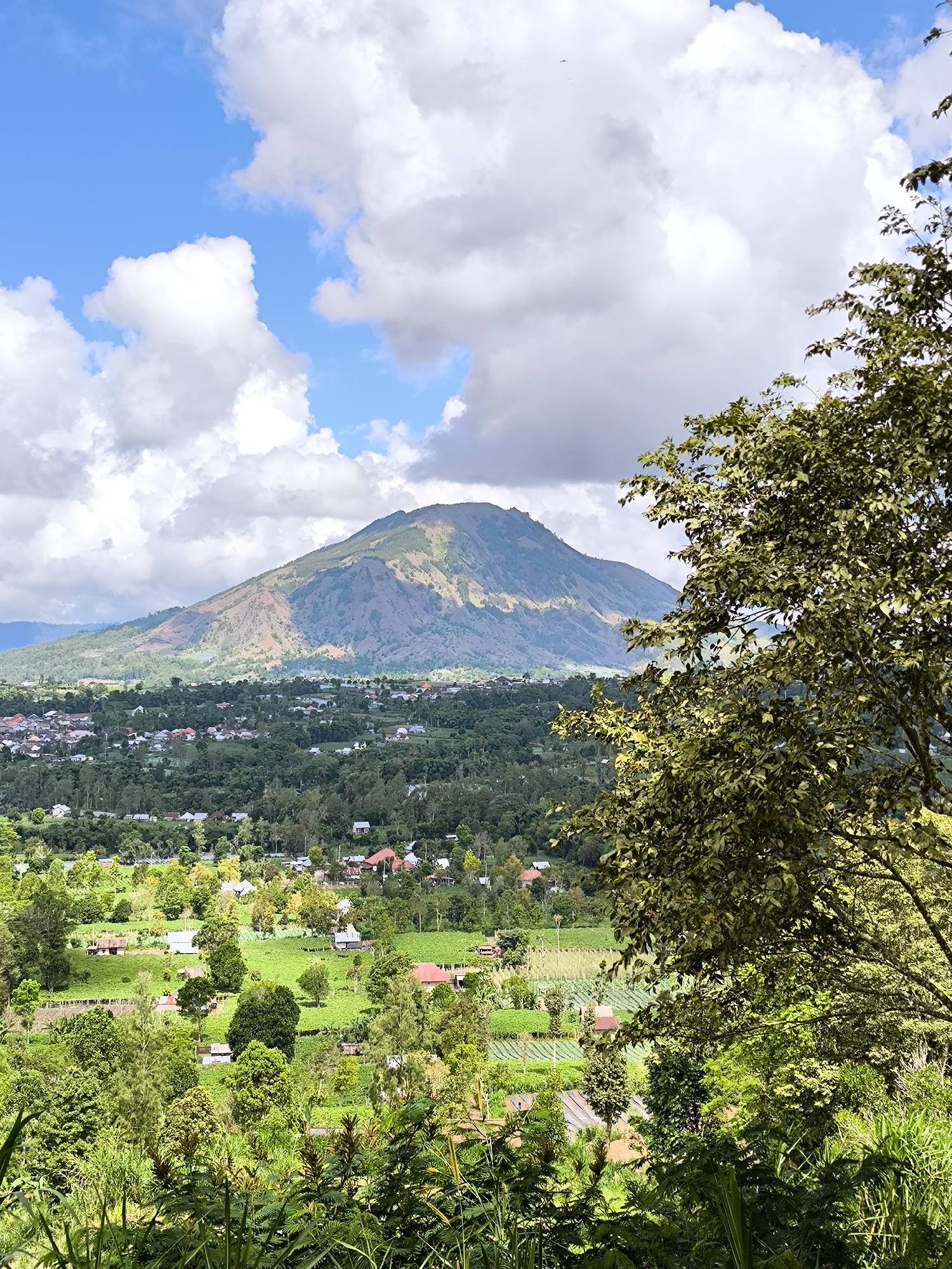 Mountain landscape captured in early morning Kintamani, Indonesia