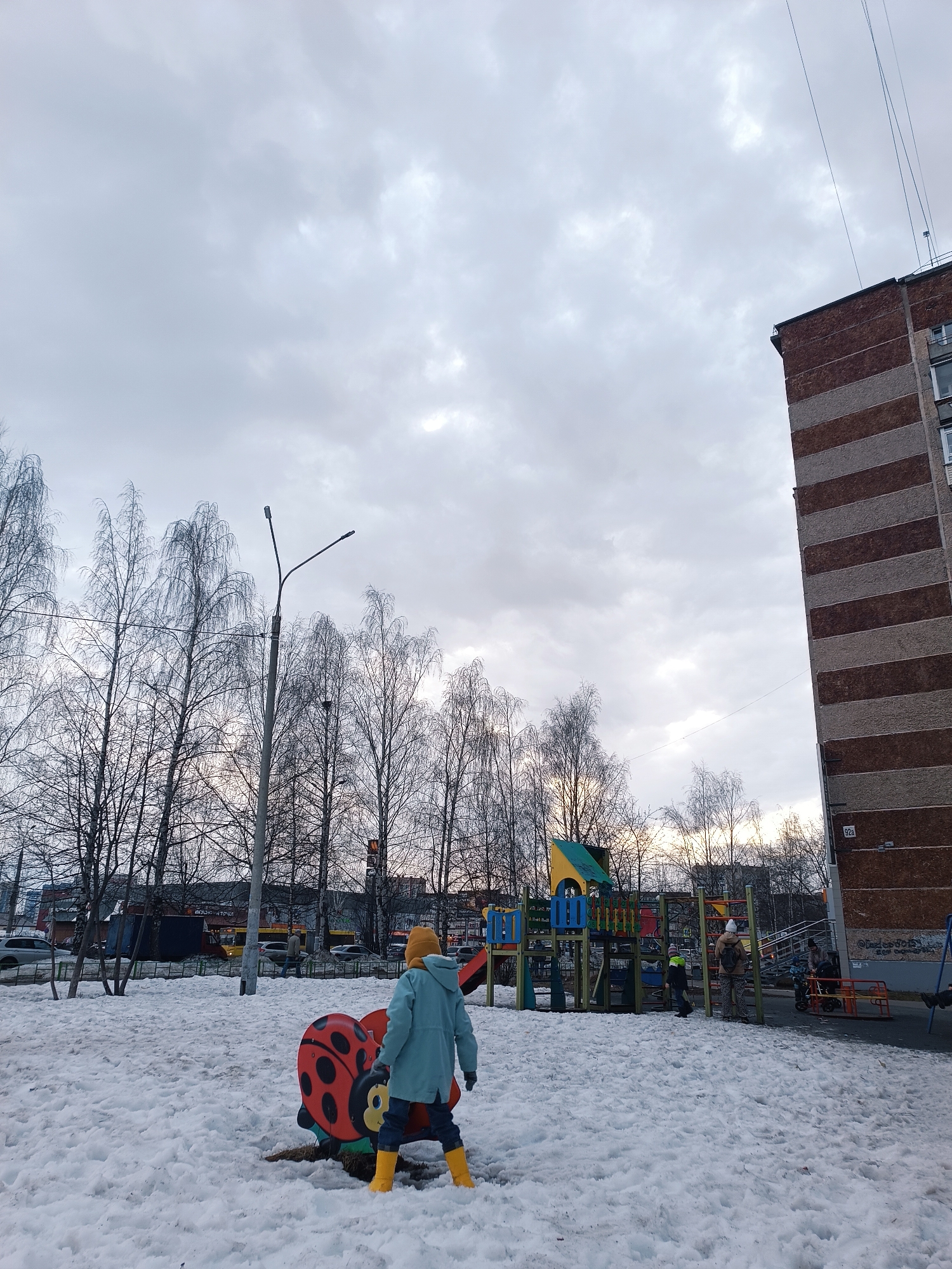 Winter playground scenes and selfies captured in Izhevsk
