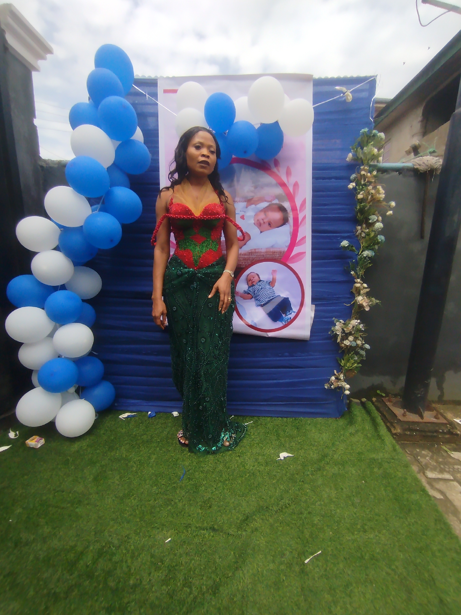 Festive naming ceremony or baby shower in Yenegoa, Nigeria