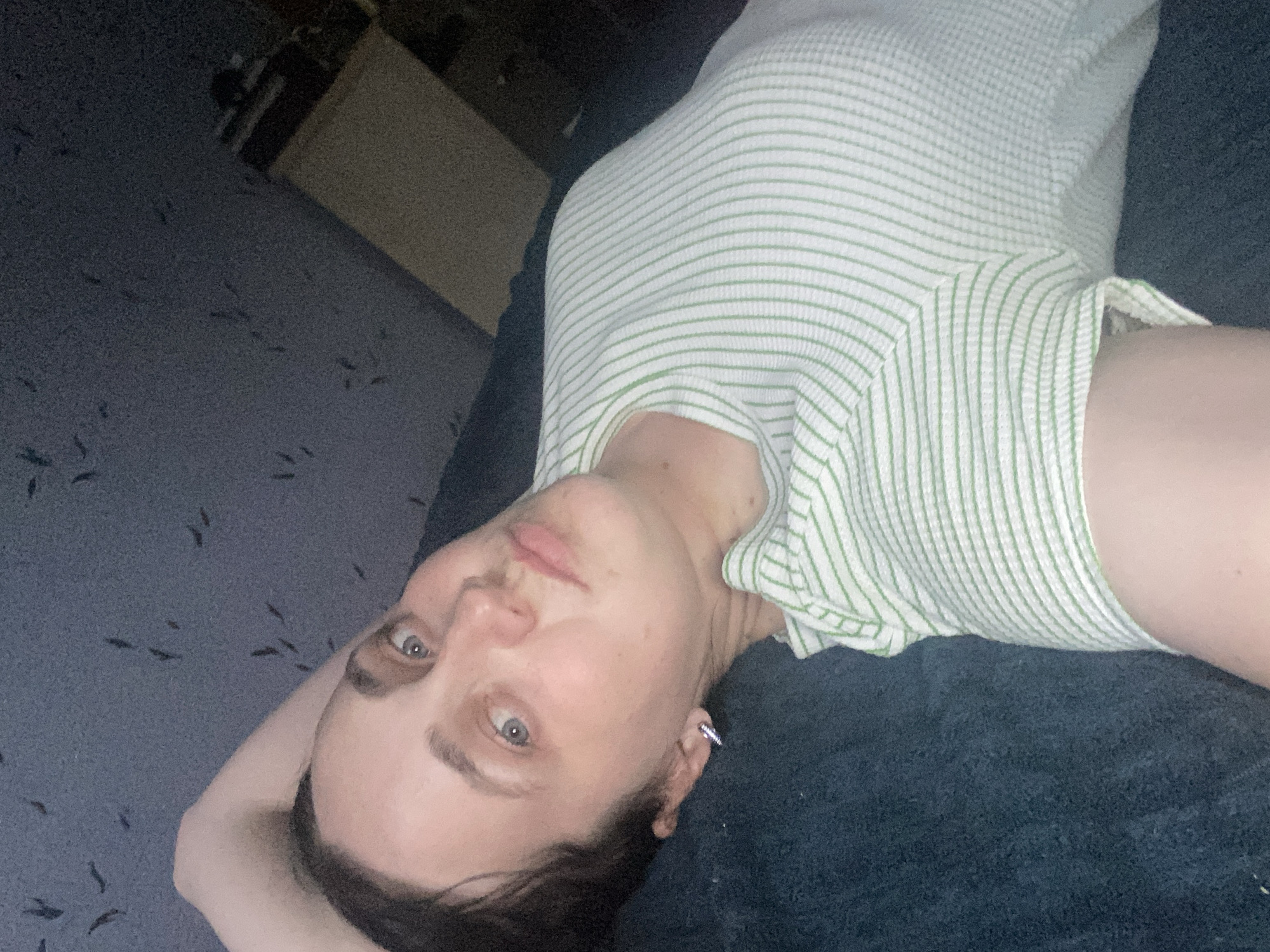 Quiet evening at home — selfies, a book, and a toddler