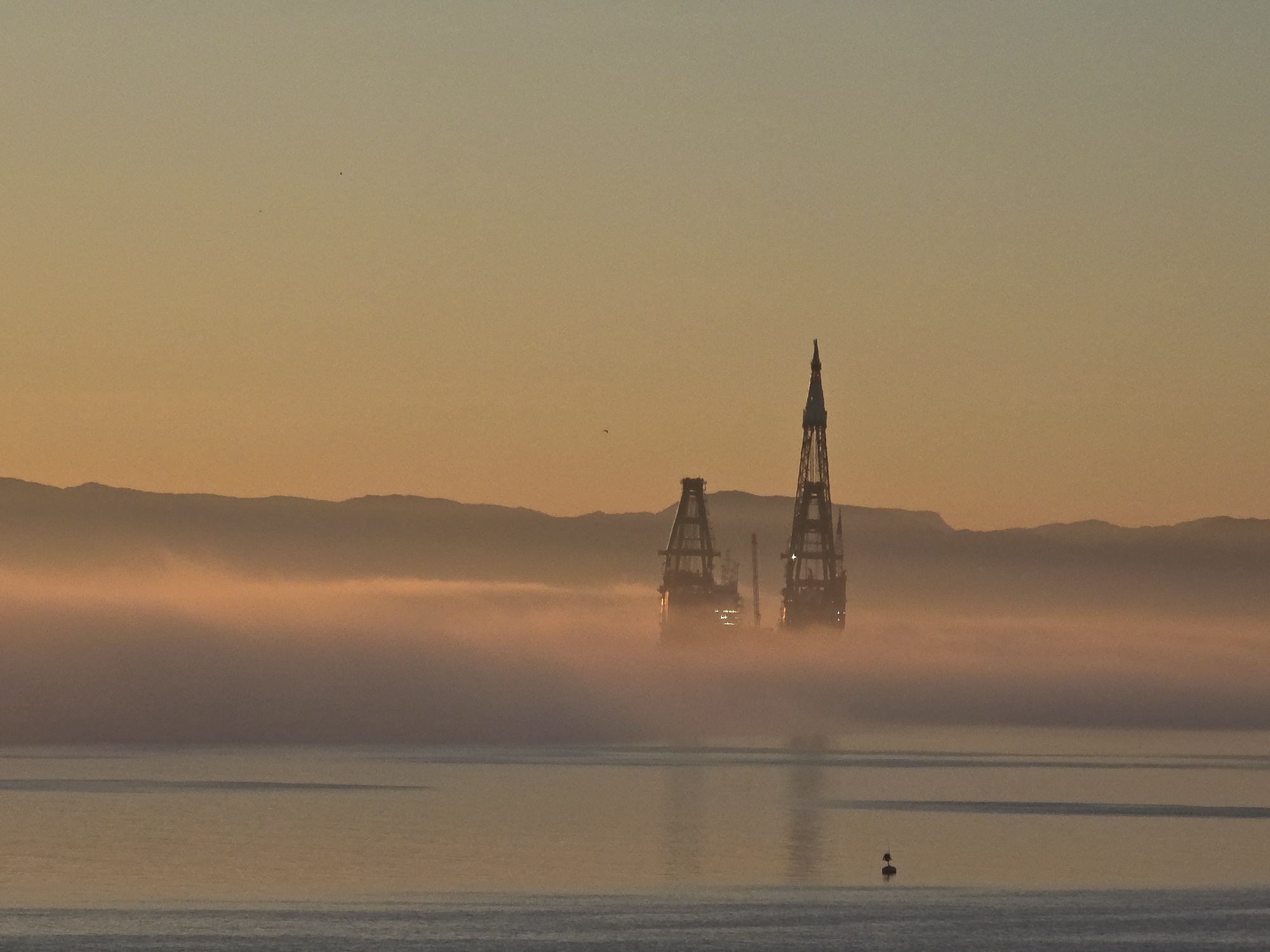 Dawn or dusk photographed over Randaberg coastal waters