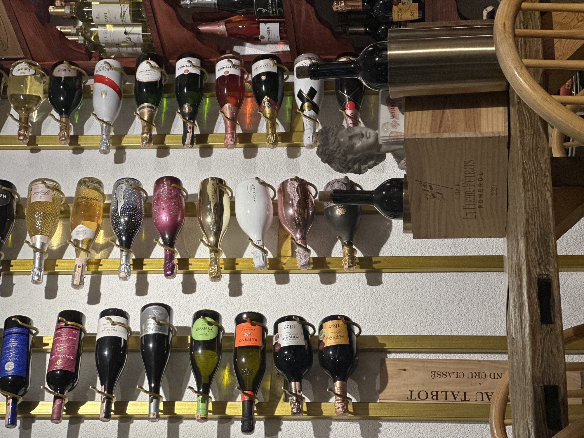 Wine display and sangria service captured in Bodrum, Turkey