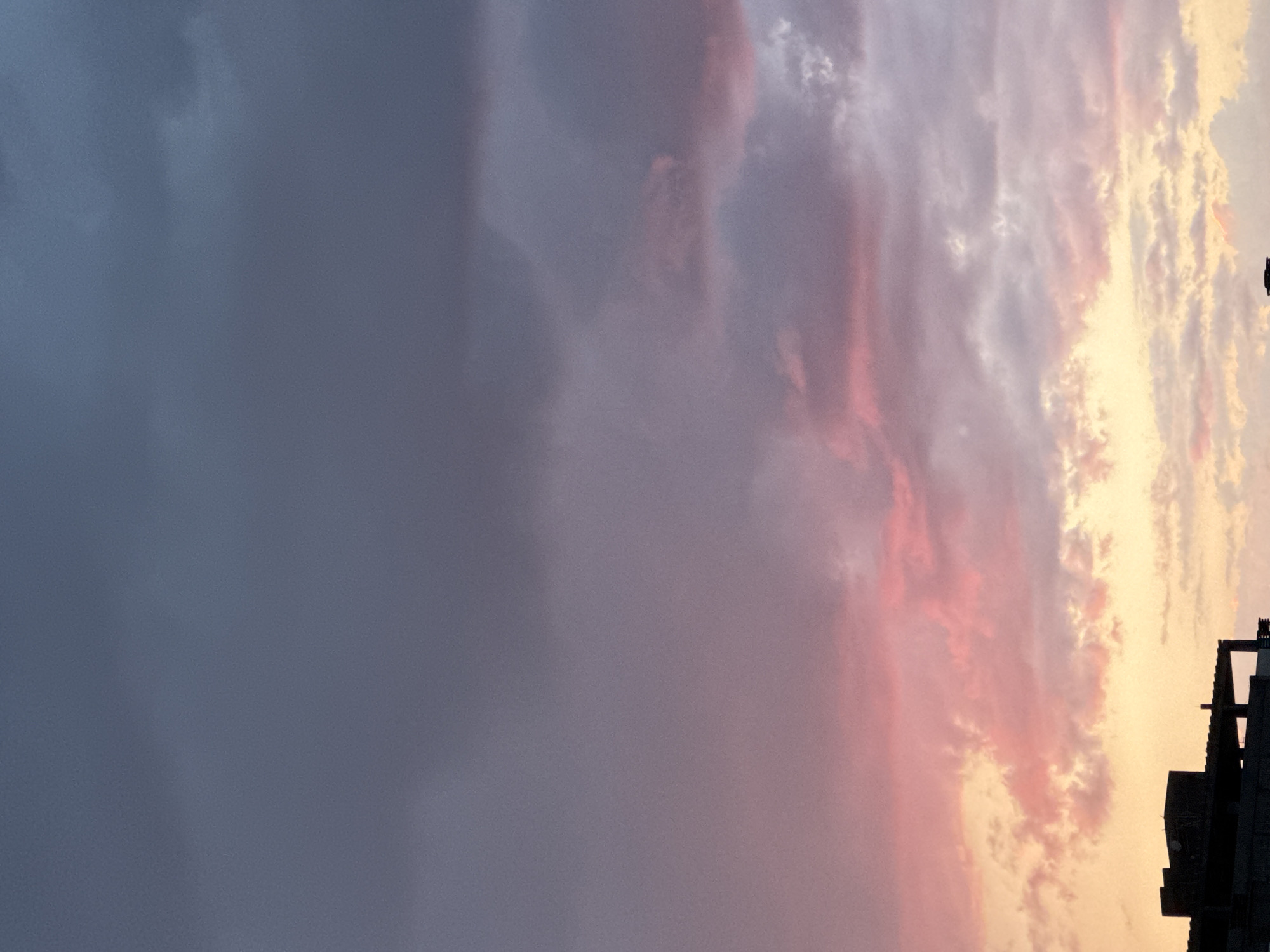 Podgorica skyline caught mid-storm and sunset in one evening