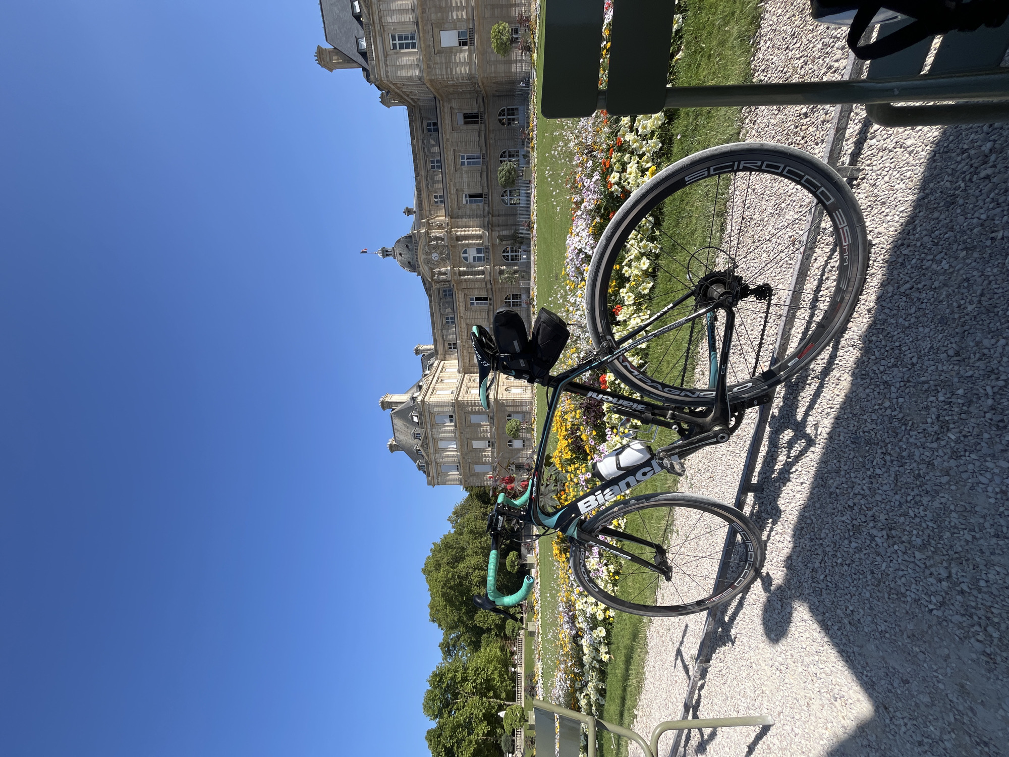 Luxembourg Palace on a sunny Paris morning, bike and all