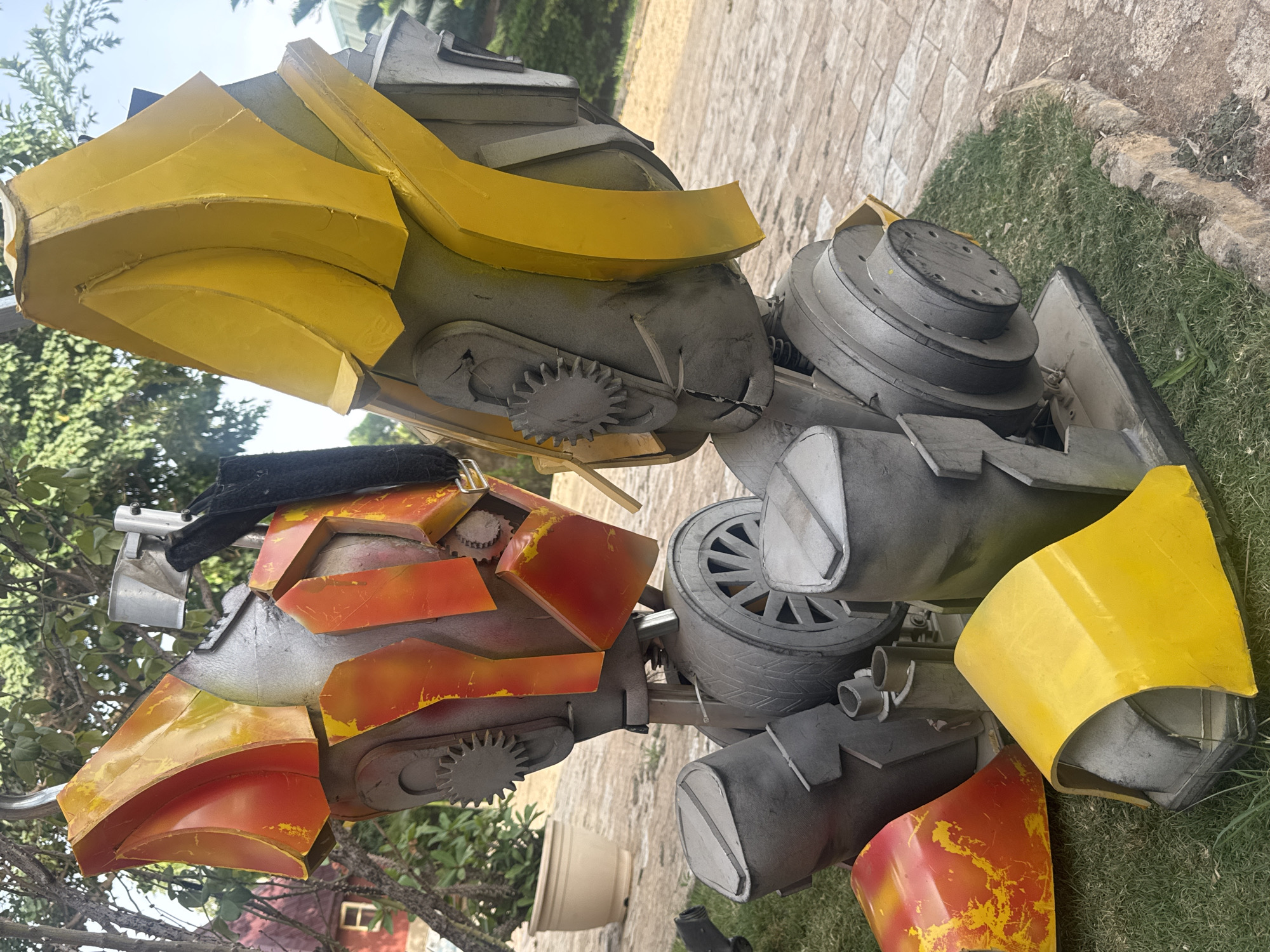 Mechanical art installation featuring robotic hands spotted in Jos