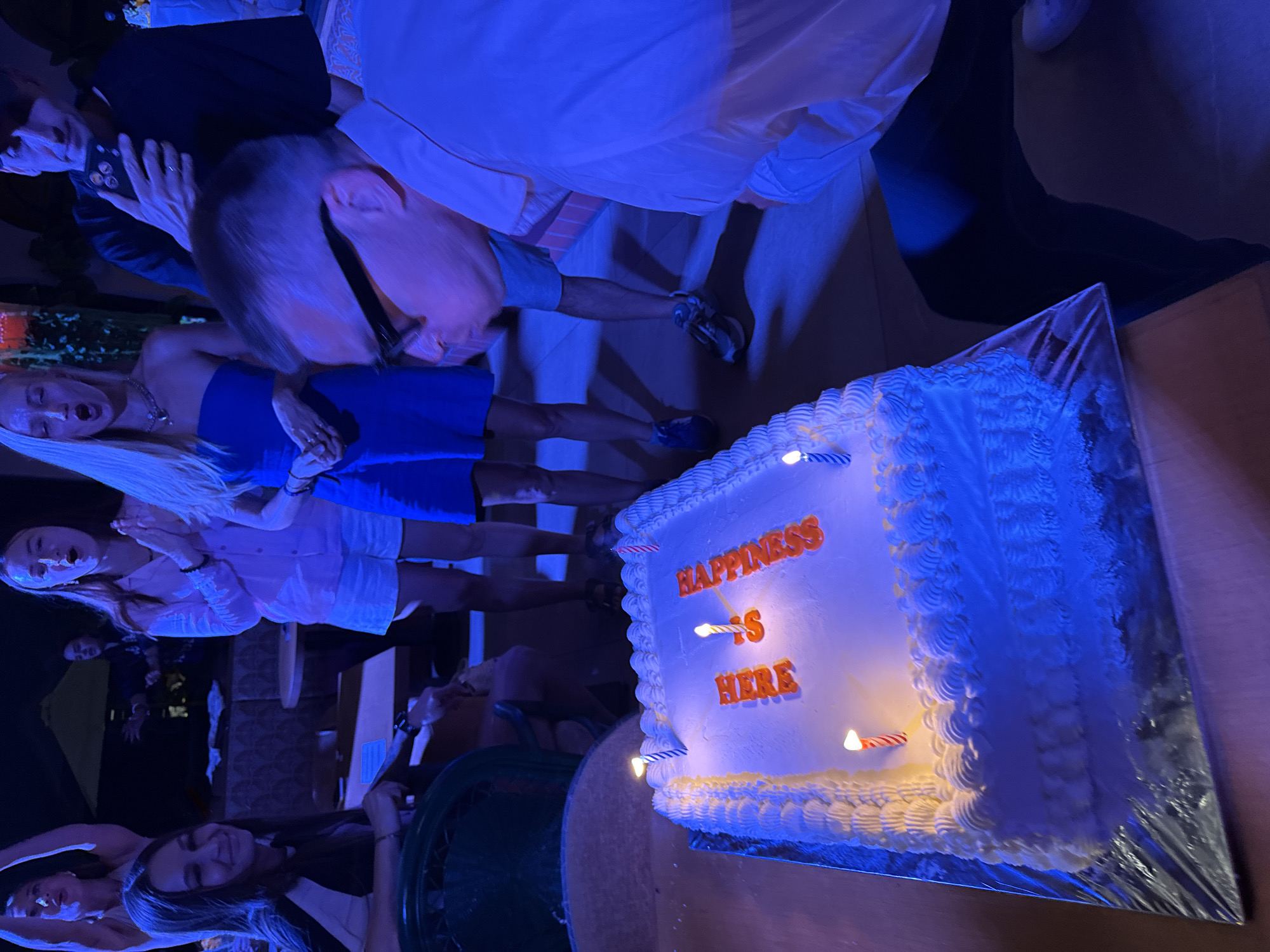 Birthday celebration with cake and speeches held in North Kuta