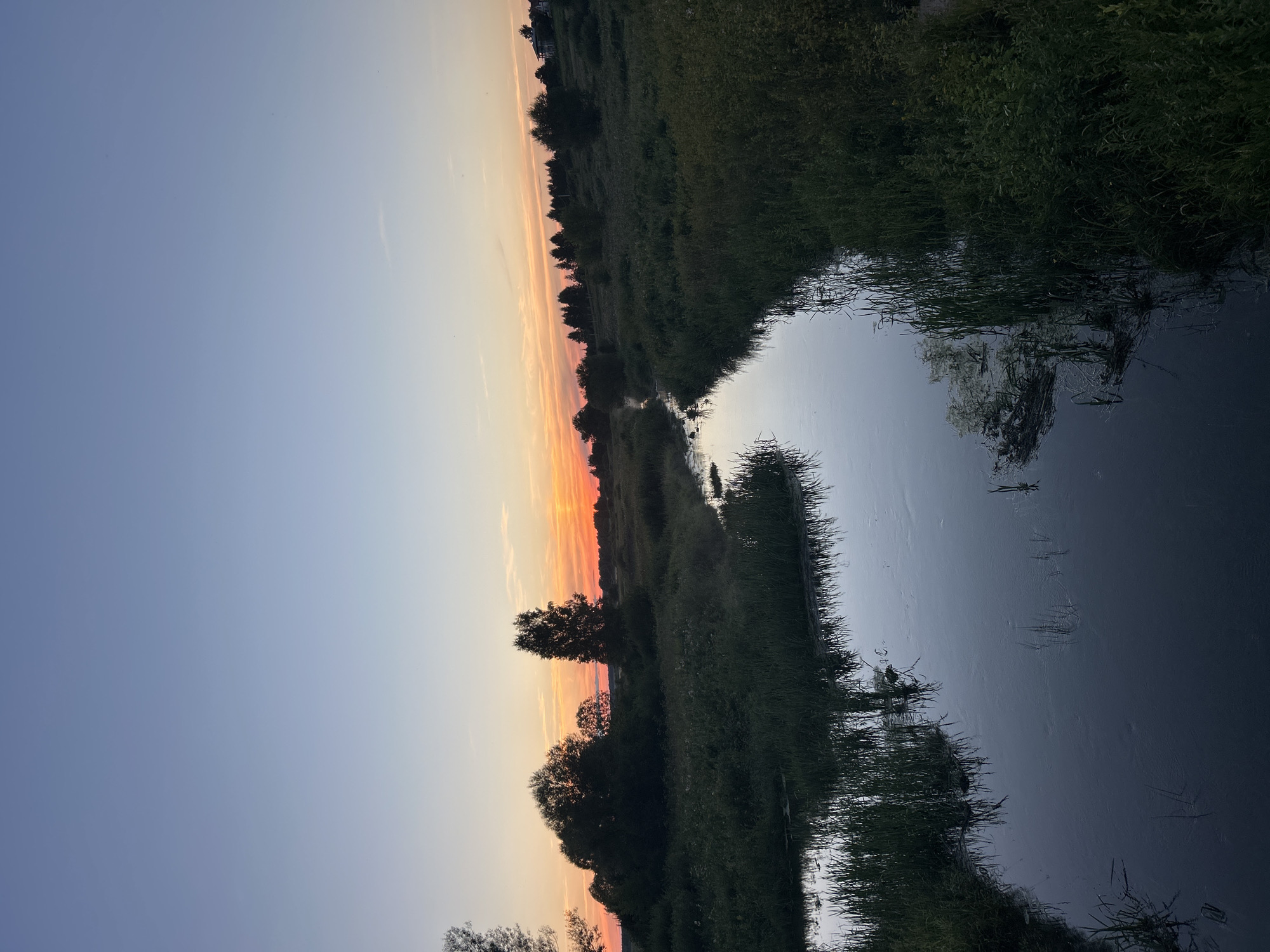 Quiet summer evening across rural Tver countryside