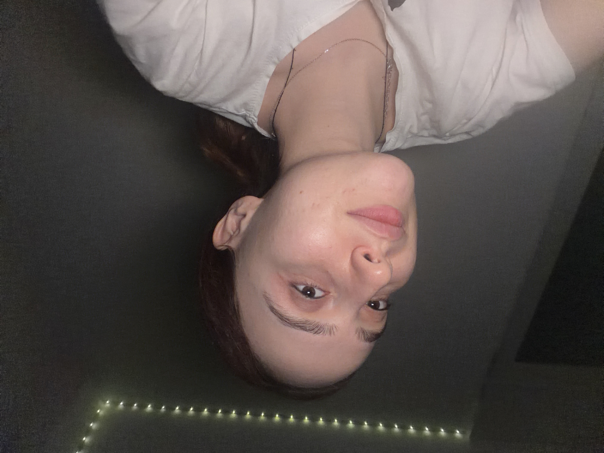 Young woman takes series of selfies in Strasbourg