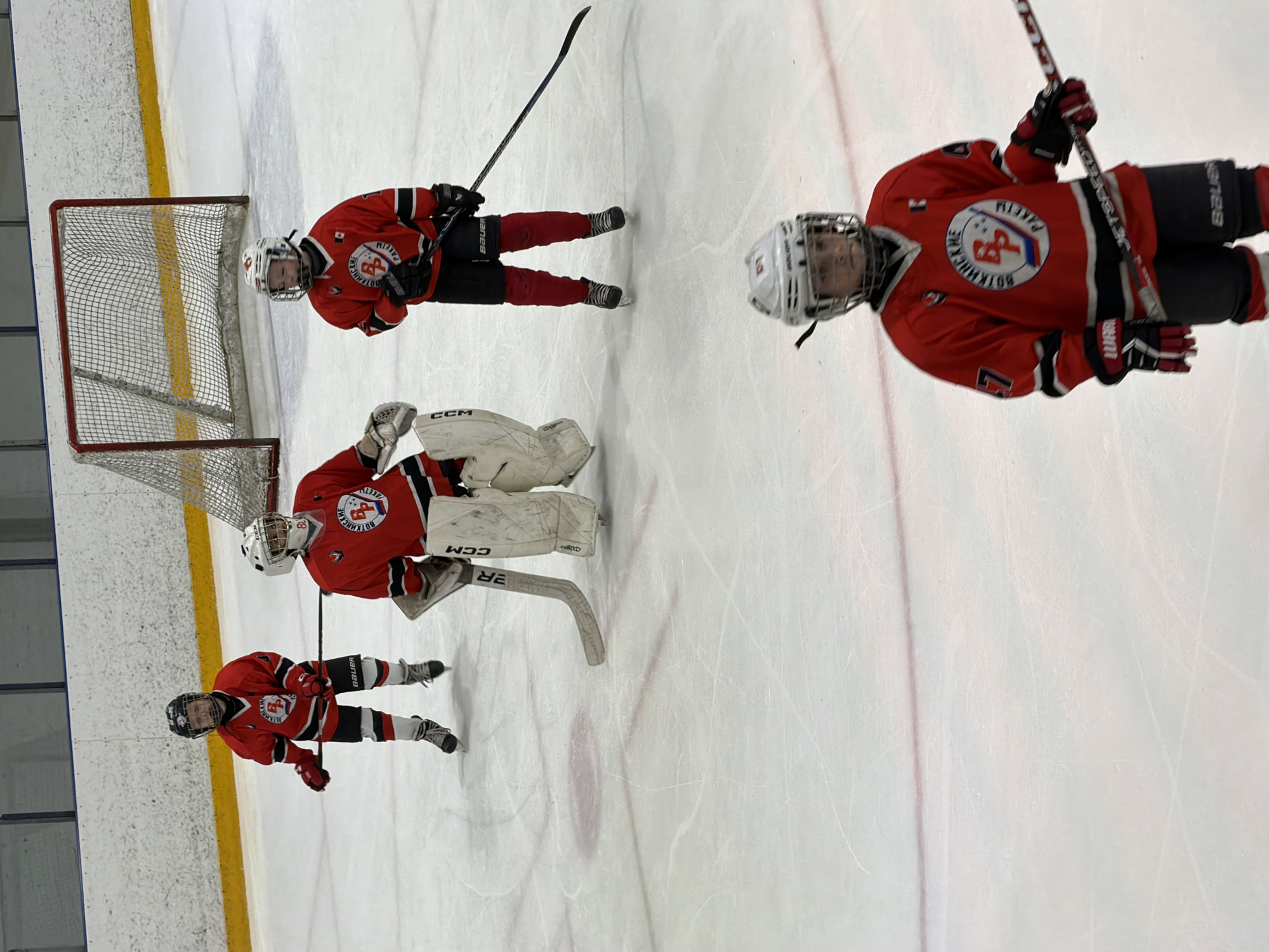 Youth hockey practice session documented in Votkinsk, Russia
